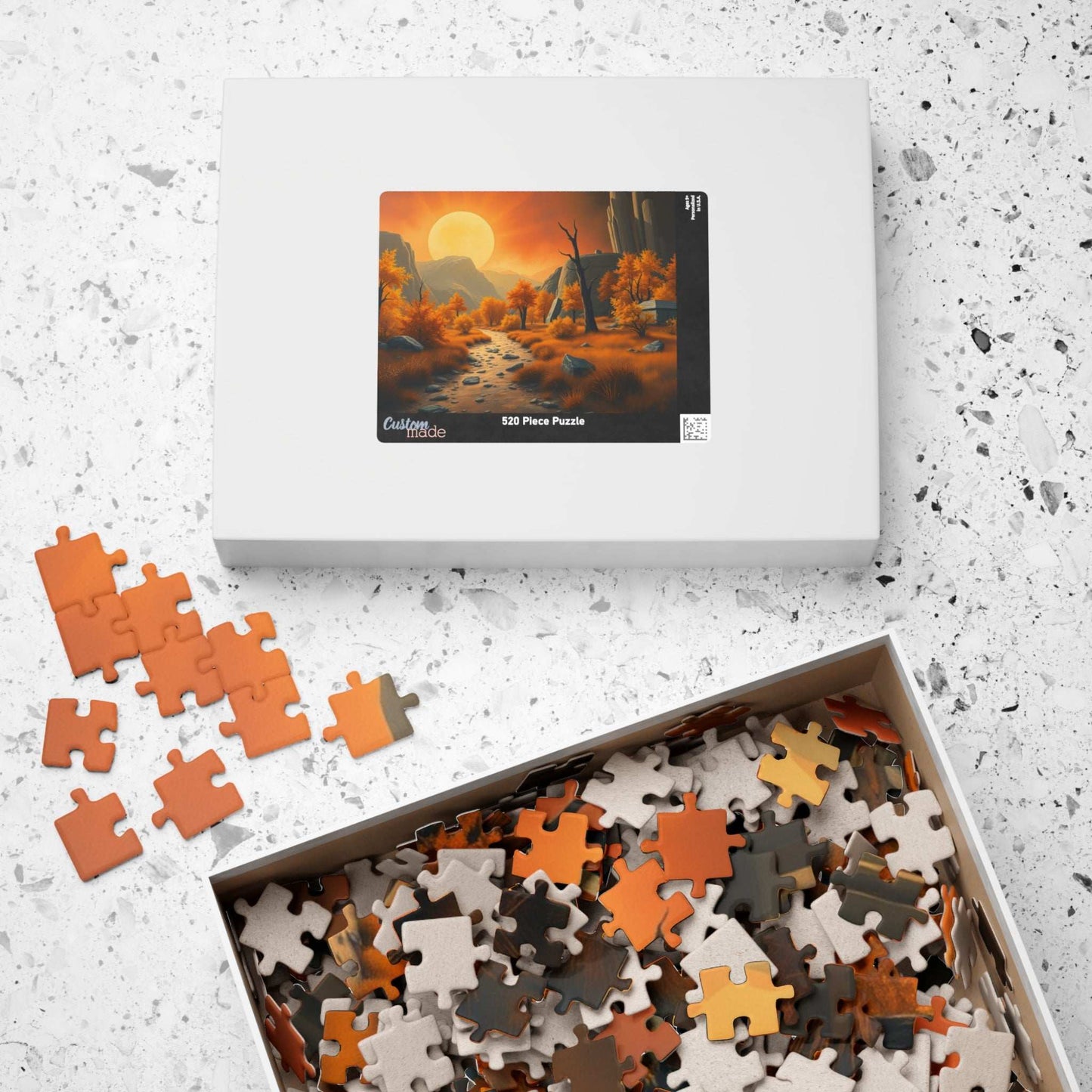 Autumn Sunset Landscape Puzzle - Fall Indoor Jigsaw Game, Cozy Family Activity, Perfect for Game Night, Gifts for Puzzle Lover, Brain Teaser Puzzle The Puzzle Chest