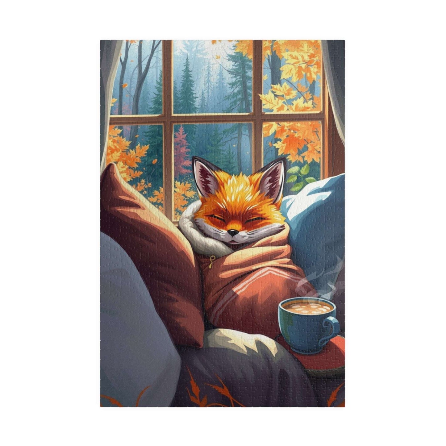 Cozy Fox Puzzle | 110, 252, 520, 1014-Piece Jigsaw Game for Adults | Perfect Gift for Animal Lovers, Family Game Night, Indoor Fun 1014 pcs (Vertical) Puzzle The Puzzle Chest
