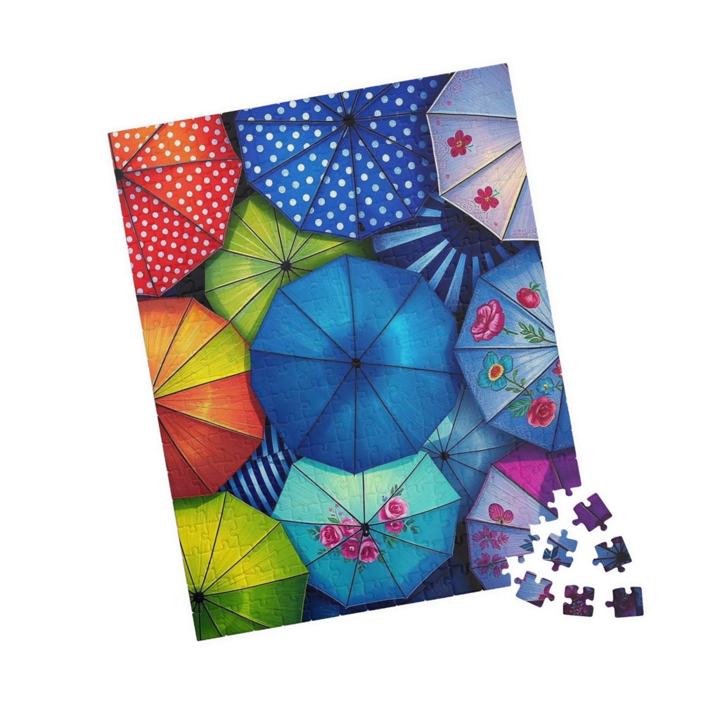 Chaotic Umbrella Puzzle Jigsaw Game - Vibrant Collage Design, Family Bonding Time, Mental Workout, Unique Gift for Friends Puzzle The Puzzle Chest