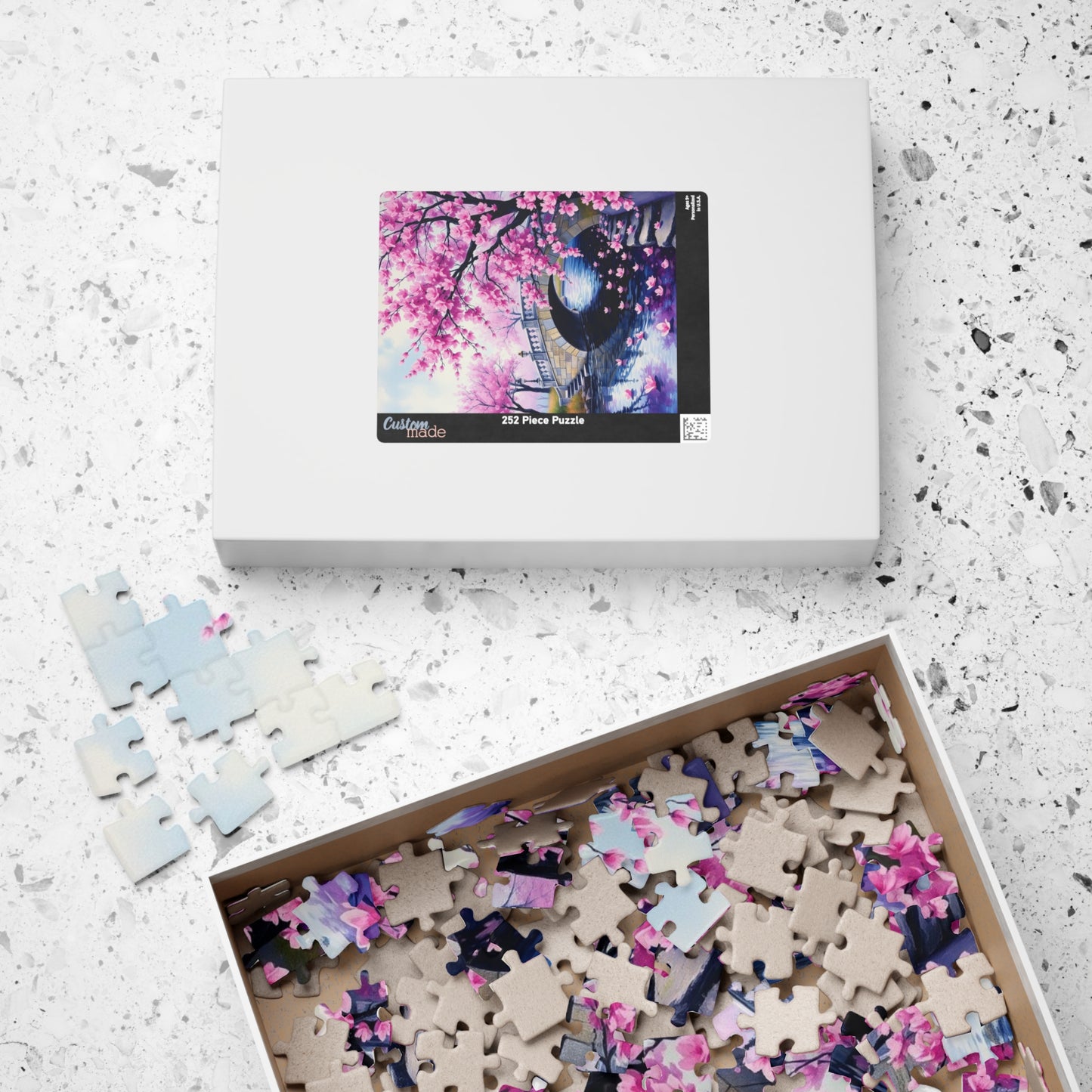 Cherry Blossom Puzzle, 110/252/520/1014-Piece Enchanted Landscape, Gift for Puzzle Lovers Puzzle The Puzzle Chest