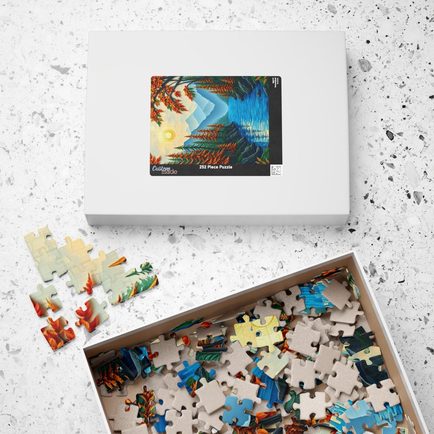 Mosaic Jigsaw Puzzle, Enchanted Forest Sunrise Landscape, 110-1014 Piece, Meditation Relaxation Game, Family Activity, Decorative Art, Gift Puzzle The Puzzle Chest