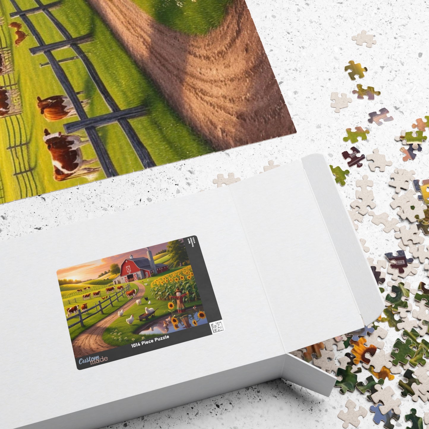 Serene Countryside Farm Puzzle, Family Fun Activity, Relaxing Gift for Puzzle Lovers, Cozy Fall Home Decor, Farmhouse Theme, Leisure Time Puzzle The Puzzle Chest