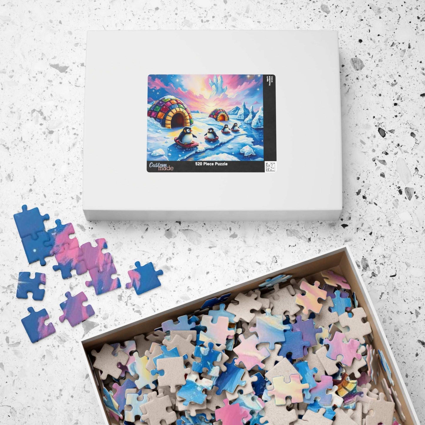 Arctic Whimsy Cozy Penguin Puzzle - 110-1014 Piece Winter Jigsaw, Fun Family or Solo Activity, Holiday or Birthday Gift, Senior Brain Teaser