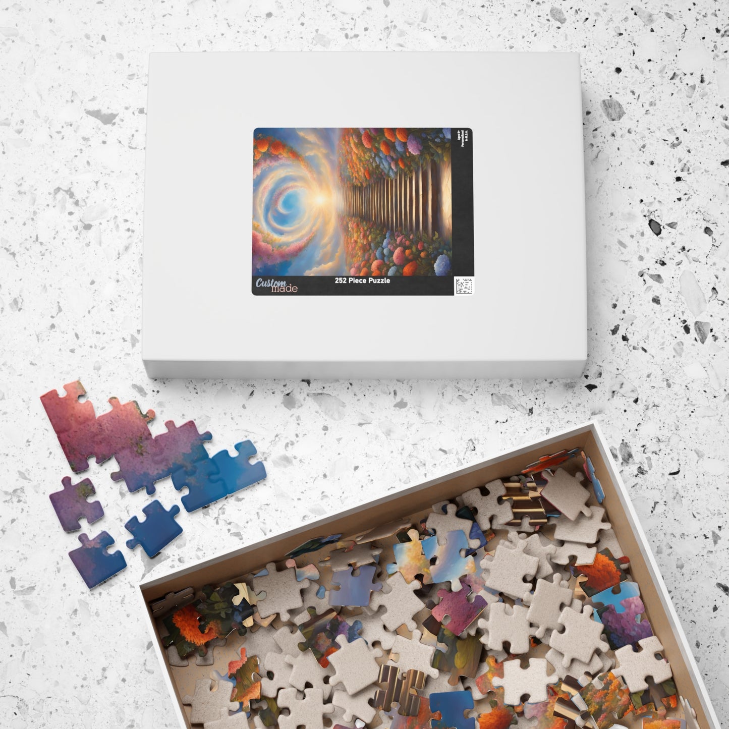 Heavenly Staircase Puzzle, Floral Flower Design, Religious Christian Faith Theme, 110 252 520 1014-Piece Jigsaw, Hobby, Meditation, Family Puzzle The Puzzle Chest