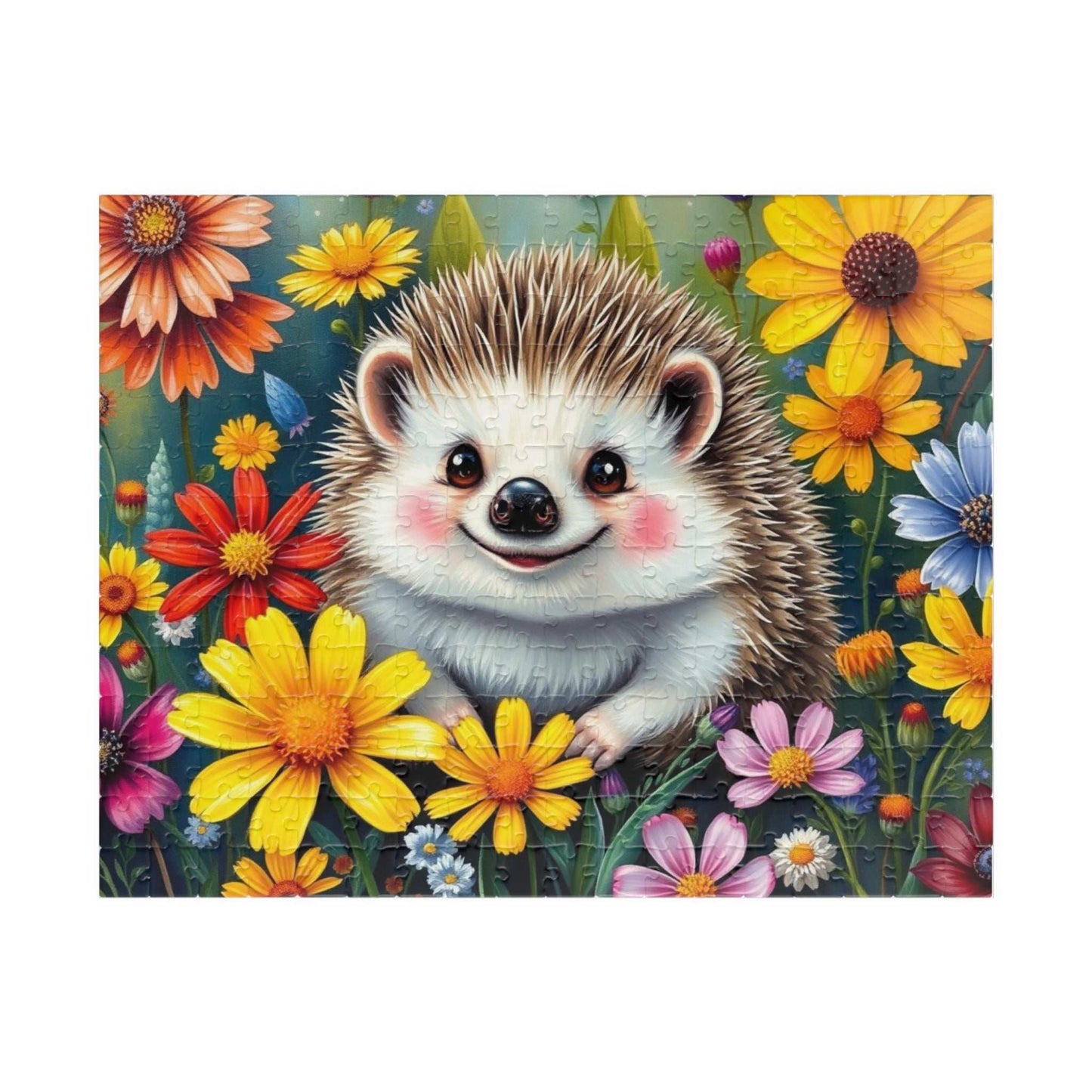 Cute Hedgehog Jigsaw Puzzle - 110 to 1014 Pieces, Family Fun Game Night, Animal Lover Holiday or Birthday Gift for Friend 252 pcs (Horizontal) Puzzle The Puzzle Chest