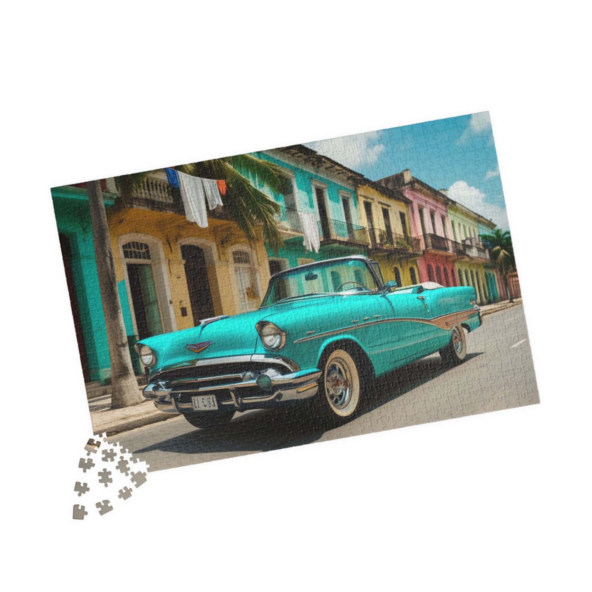 Vintage Car Puzzle - 1957 Convertible Jigsaw Game Puzzle The Puzzle Chest