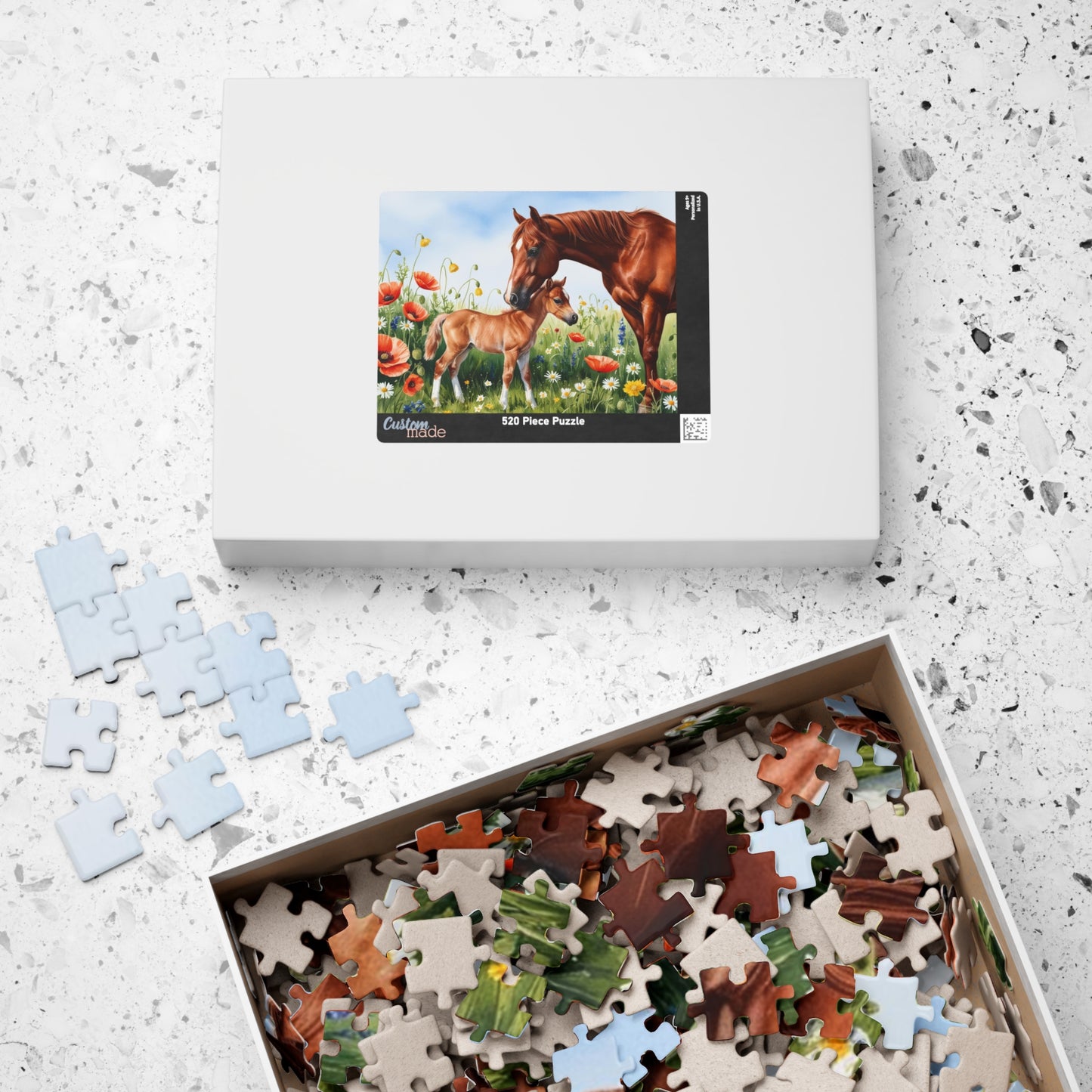 Mare and Foal Jigsaw Puzzle, Game for Horse Lovers Adults Seniors, Mother's Day Gift, Animal Lover Present Puzzle The Puzzle Chest