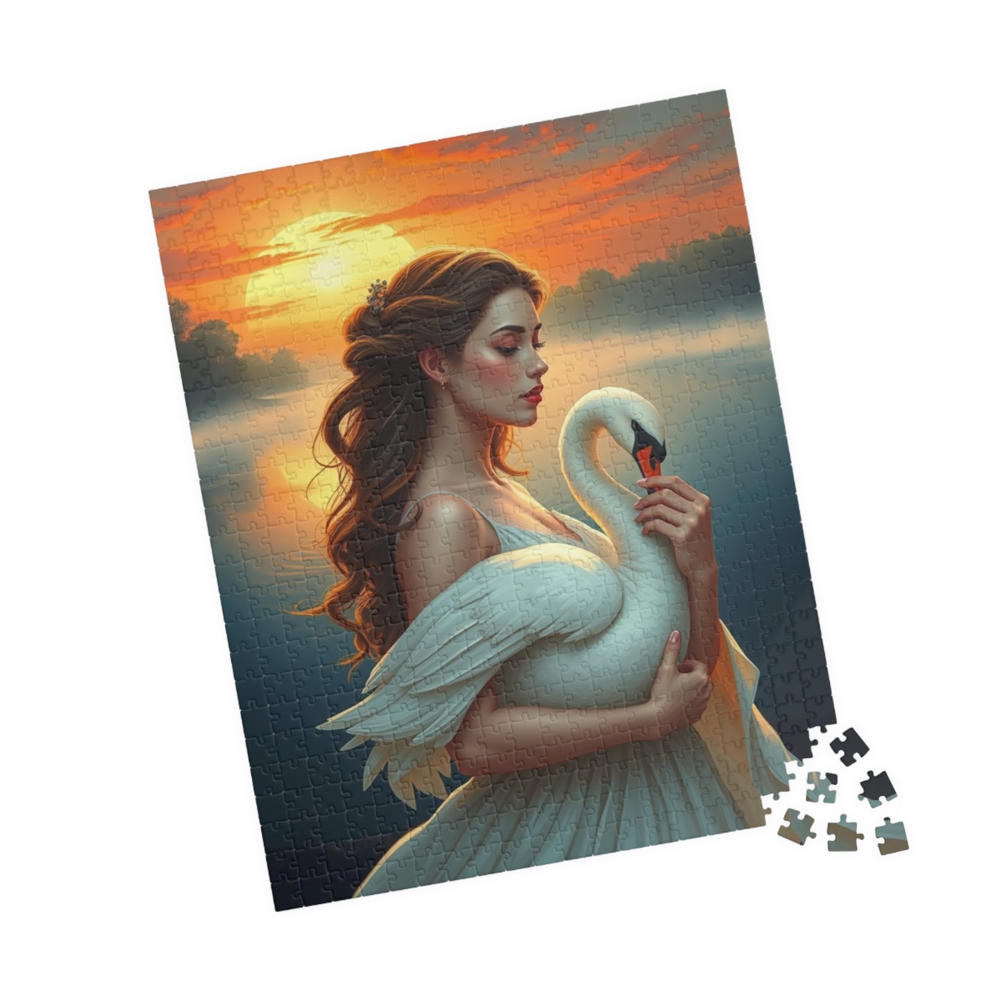 Elegant Swan Puzzle - 110, 252, 520, 1014-Piece, Perfect for Family Game Night, Gift for Puzzle Lovers, Home Entertainment, Art Lover's Gift Puzzle The Puzzle Chest
