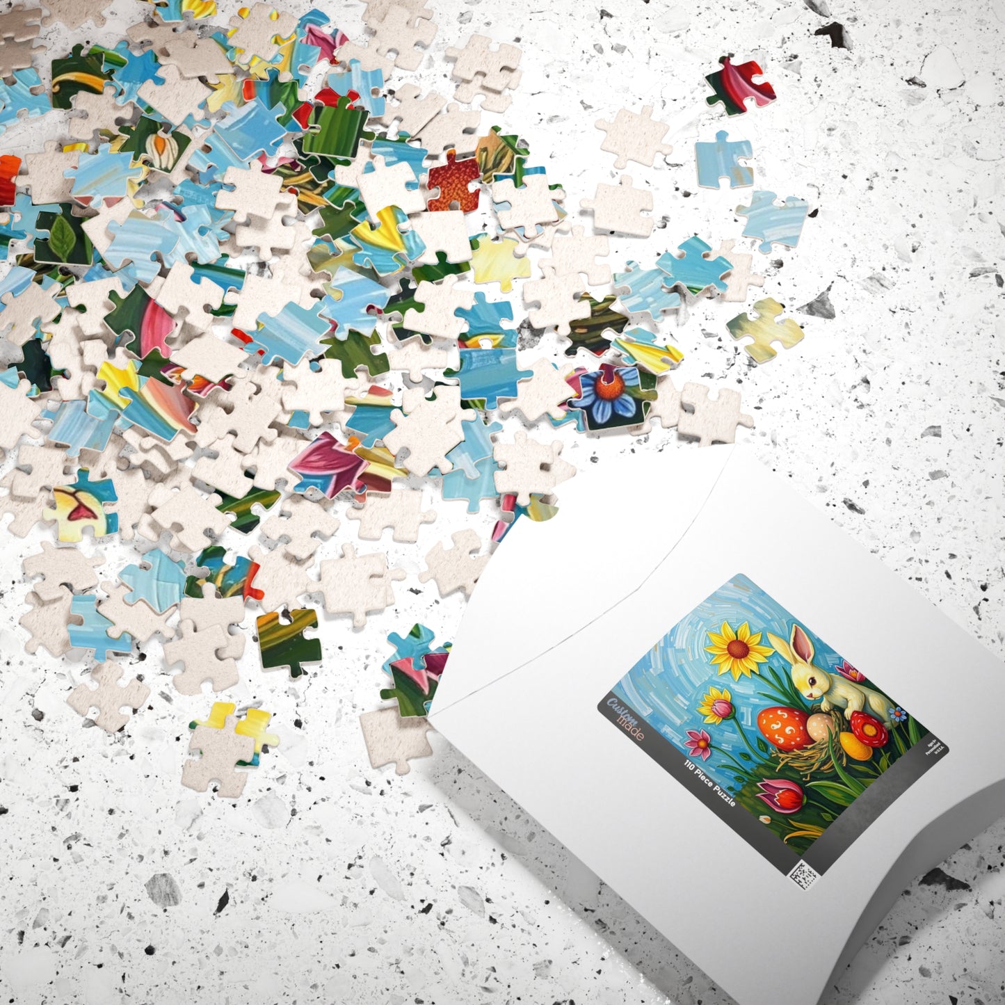 Easter Bunny and Flowers Puzzle | Springtime Jigsaw Game, | 110-1014 Piece Puzzles for Adults, Family, Friends, Gifts, Celebrations Puzzle The Puzzle Chest