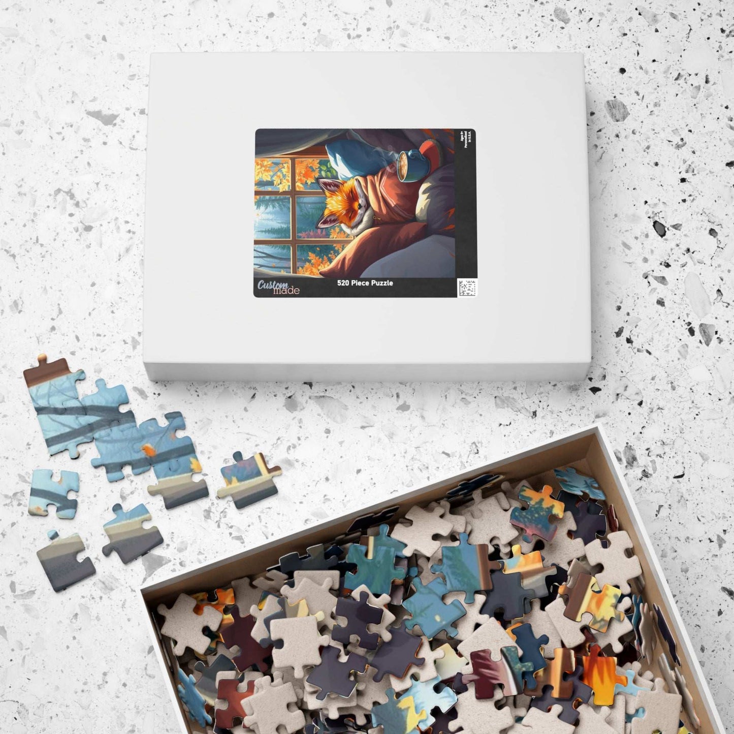 Cozy Fox Puzzle | 110, 252, 520, 1014-Piece Jigsaw Game for Adults | Perfect Gift for Animal Lovers, Family Game Night, Indoor Fun Puzzle The Puzzle Chest