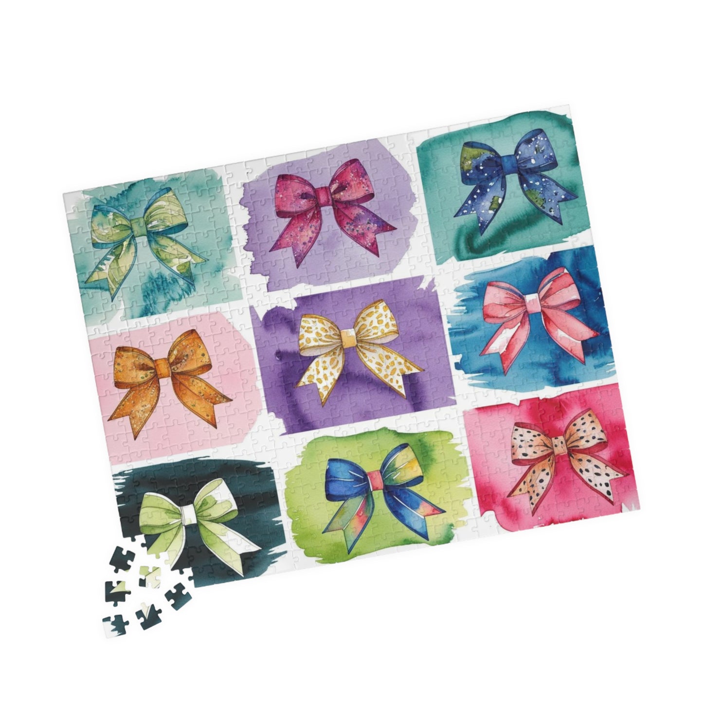 Coquette Ribbon Collage Jigsaw Puzzle, Fun Family Activity, Puzzle Lover Creative Hobby, Mindful Practice, Gift Puzzle The Puzzle Chest