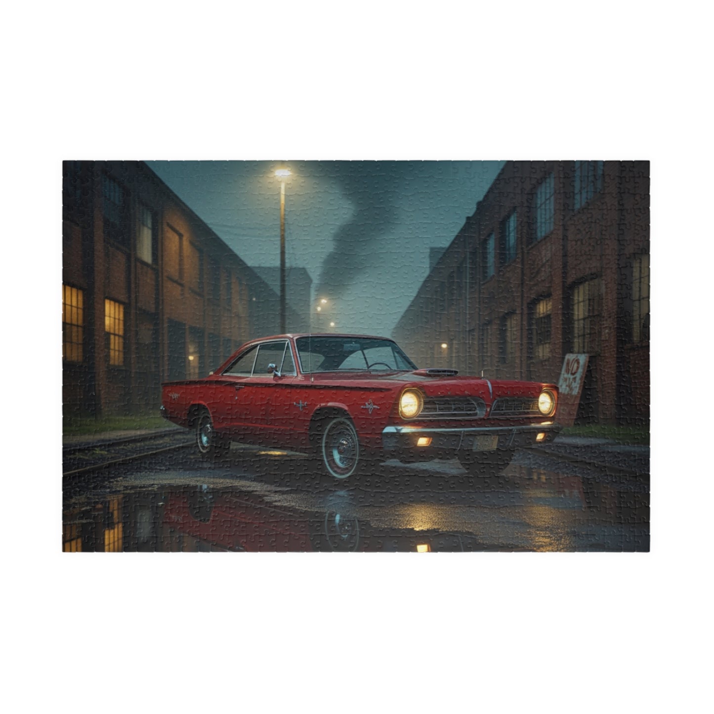 Vintage Car Puzzle - Classic Red 1960 Fury, Nostalgic Jigsaw for Retro Car Lover 1014 pcs (Horizontal) Puzzle The Puzzle Chest