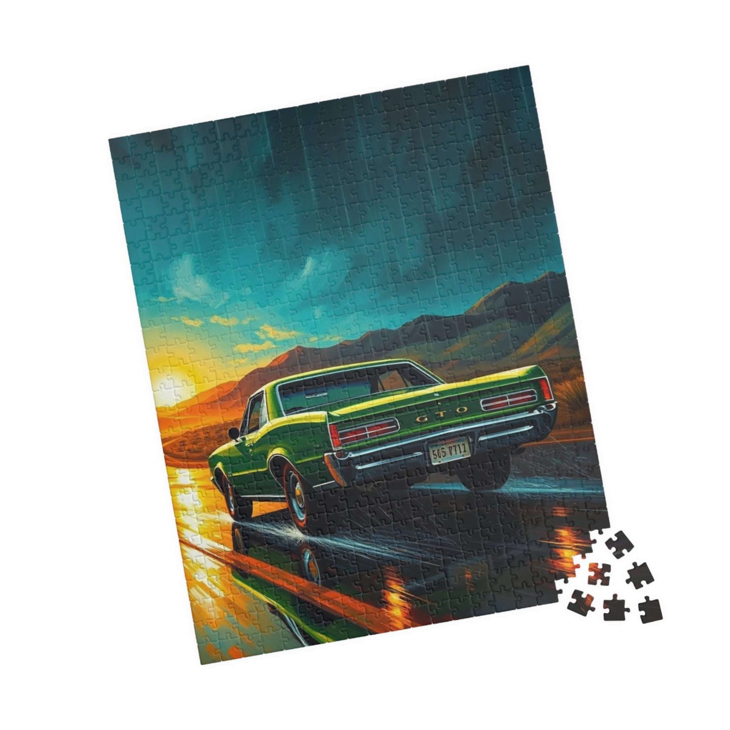 Retro Car Puzzle - 1966 GTO, Perfect for Car Lover, Family Game Night, Vintage Enthusiasts, Gifts for Him/Her, Puzzle Lover Mindful Activity Puzzle The Puzzle Chest
