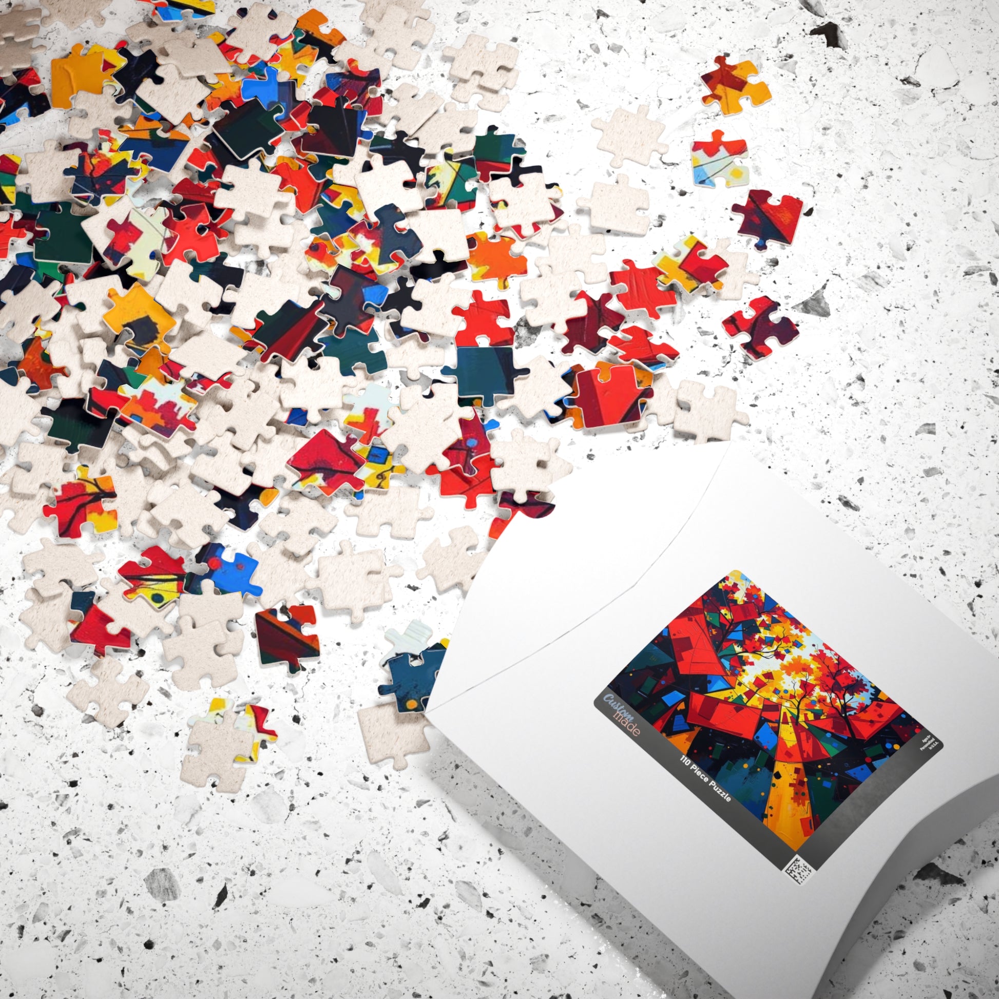 Vibrant Abstract Puzzle, Colorful Jigsaw for Family Game Night Puzzle The Puzzle Chest