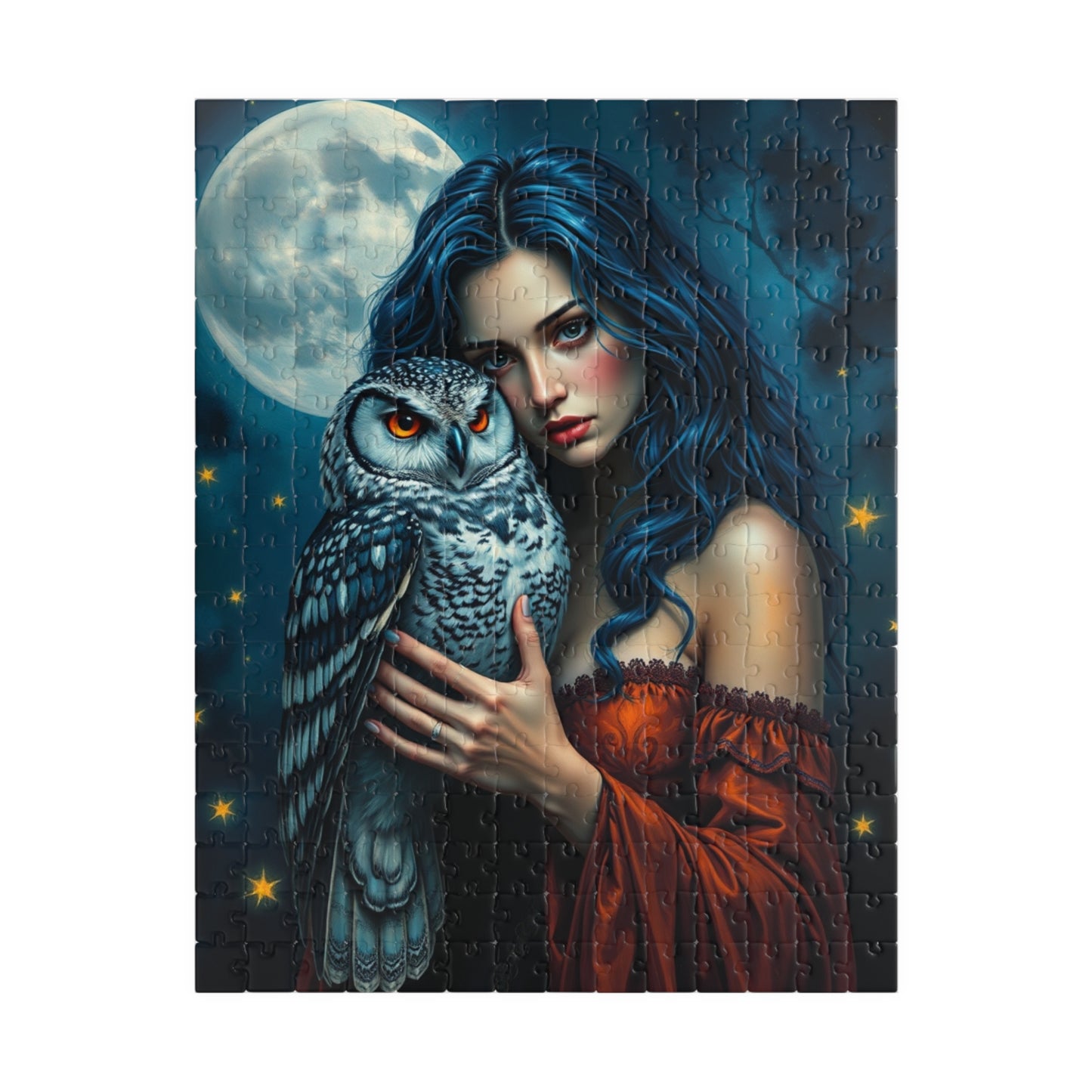 Mystical Owl Jigsaw Puzzle Game for Adults and Teens, Friend Gift for Animal Lover, Mindful Cozy Night In Family Entertainment or Solo Fun 252 pcs (Vertical) Puzzle The Puzzle Chest