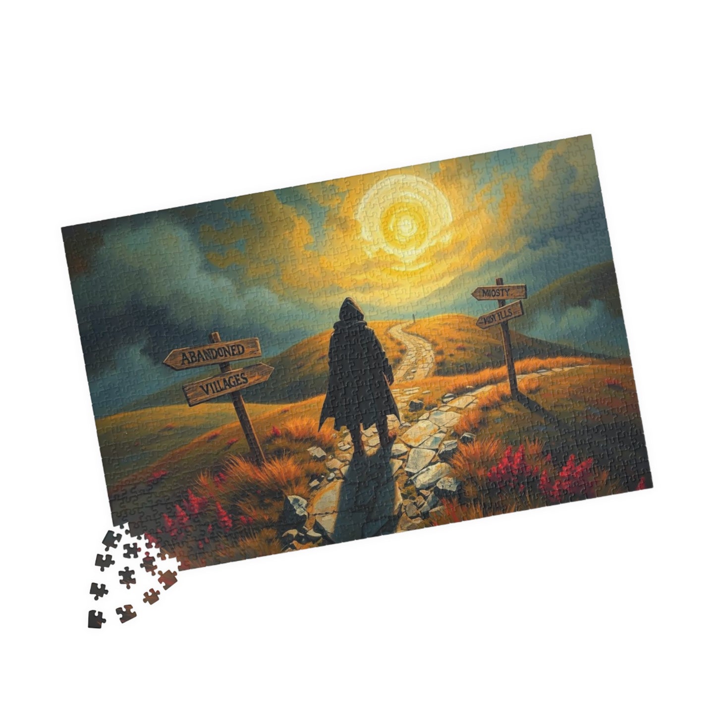 Crossroads of the Forsaken Jigsaw Puzzle, Gothic Puzzle, Mystical Journey Puzzle, Perfect for Game Night, Solo Fun, Gifts, and Home Decor Puzzle The Puzzle Chest
