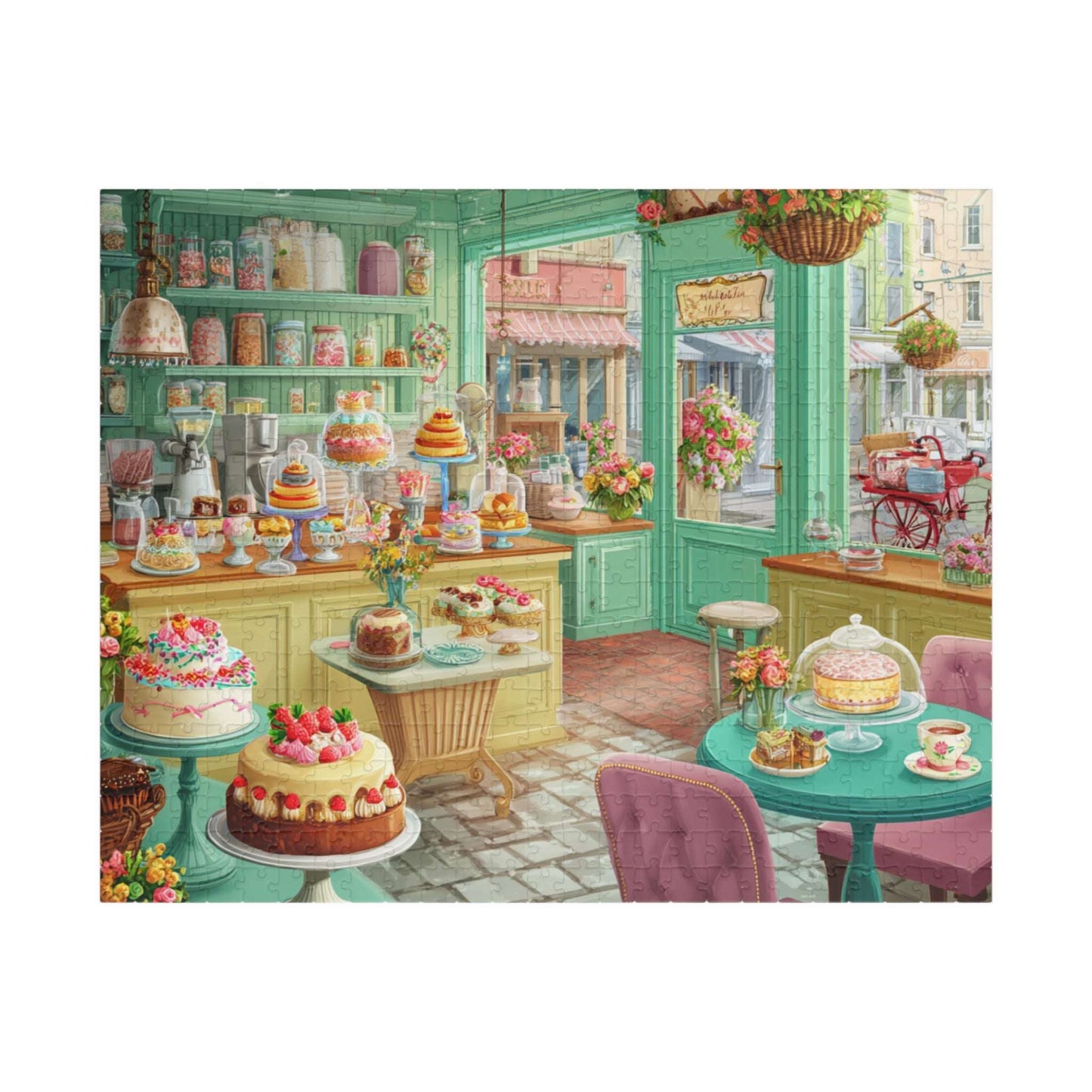 Retro Cake Shop Jigsaw Puzzle - Vintage Bakery Scene Filled with Sweet Treats Puzzle The Puzzle Chest