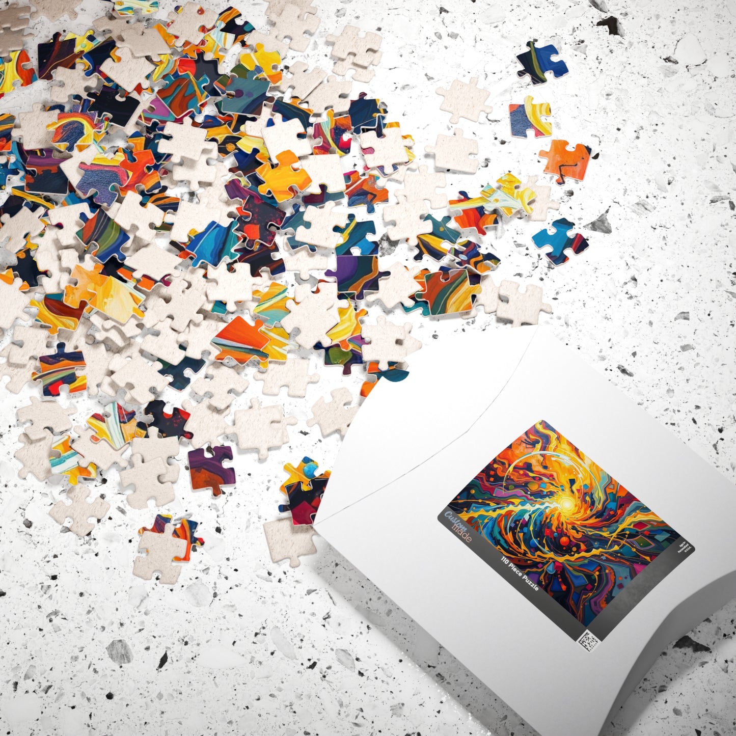 Colorful Galaxy Spiral Puzzle | Abstract Jigsaw Game Puzzle for Adults, Family Activity or Solo Fun, Unique Gift, Brain Teaser, Mindfulness Puzzle The Puzzle Chest