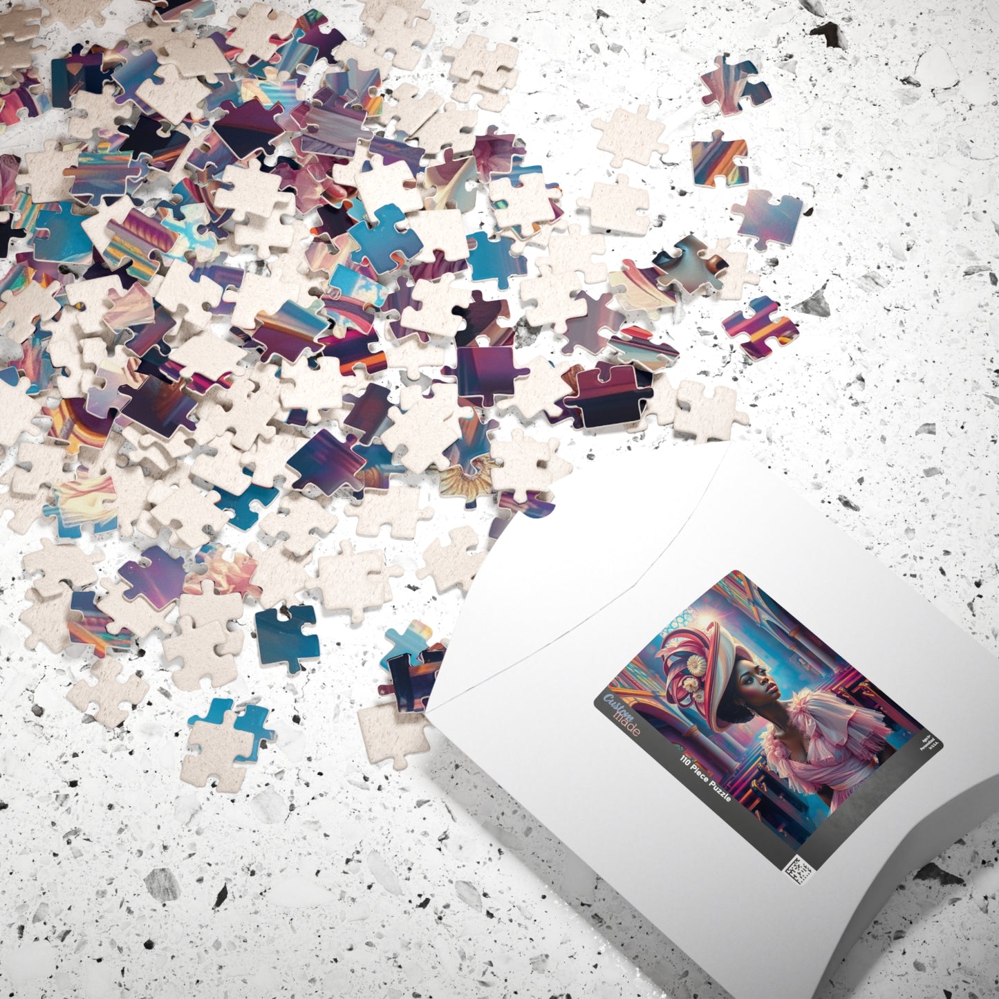 Black Woman in Church Puzzle, African American Lady in Pastel Dress Spiritual Jigsaw Game, Cultural Ethnic Art, Unique Gift for Puzzle Lover Puzzle The Puzzle Chest