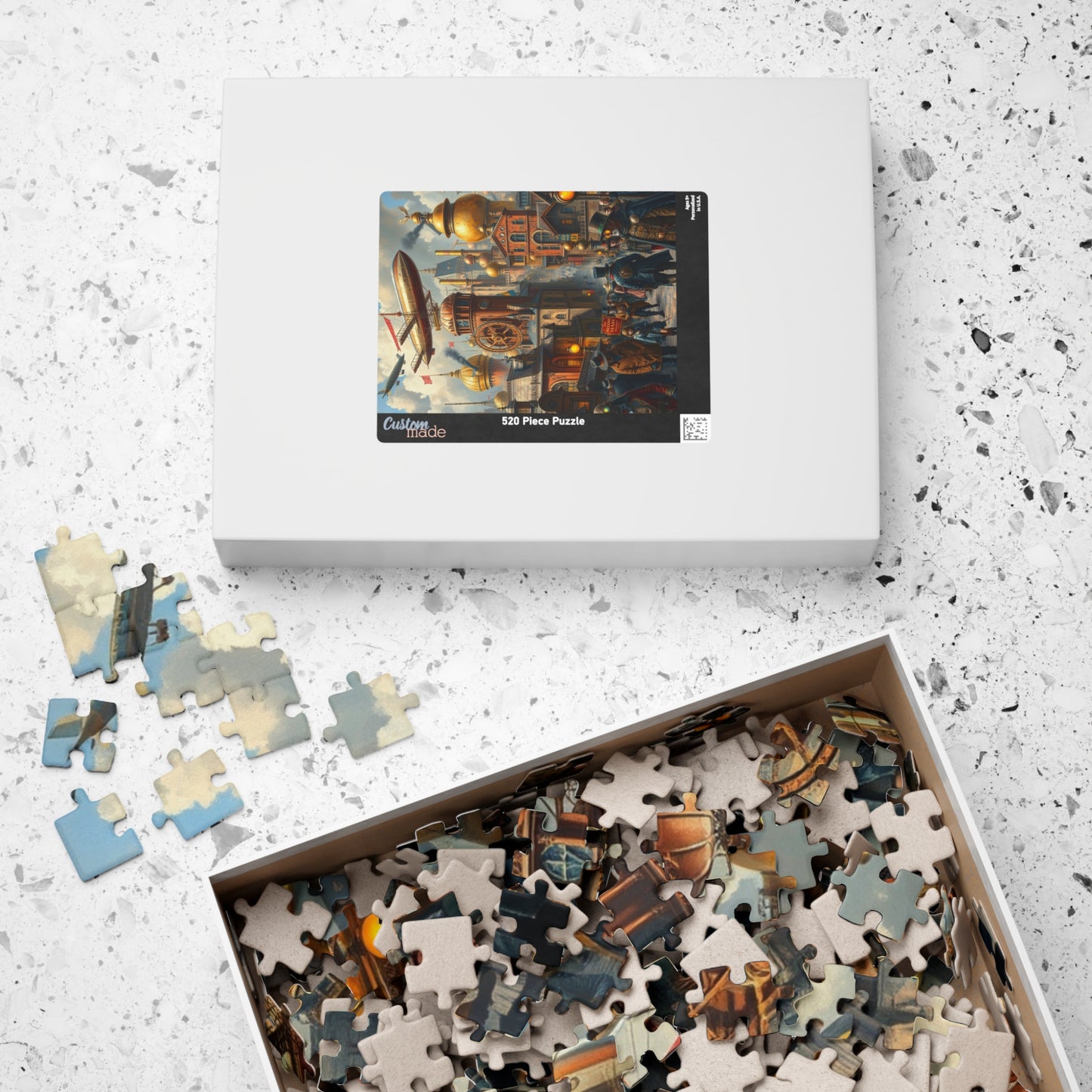 Steampunk Cityscape Puzzle, Unique Jigsaw Game for Adults, 110/252/520/1014-piece, Perfect Gift for Puzzle Lovers, Family or Solo Fun, Hobby Puzzle The Puzzle Chest
