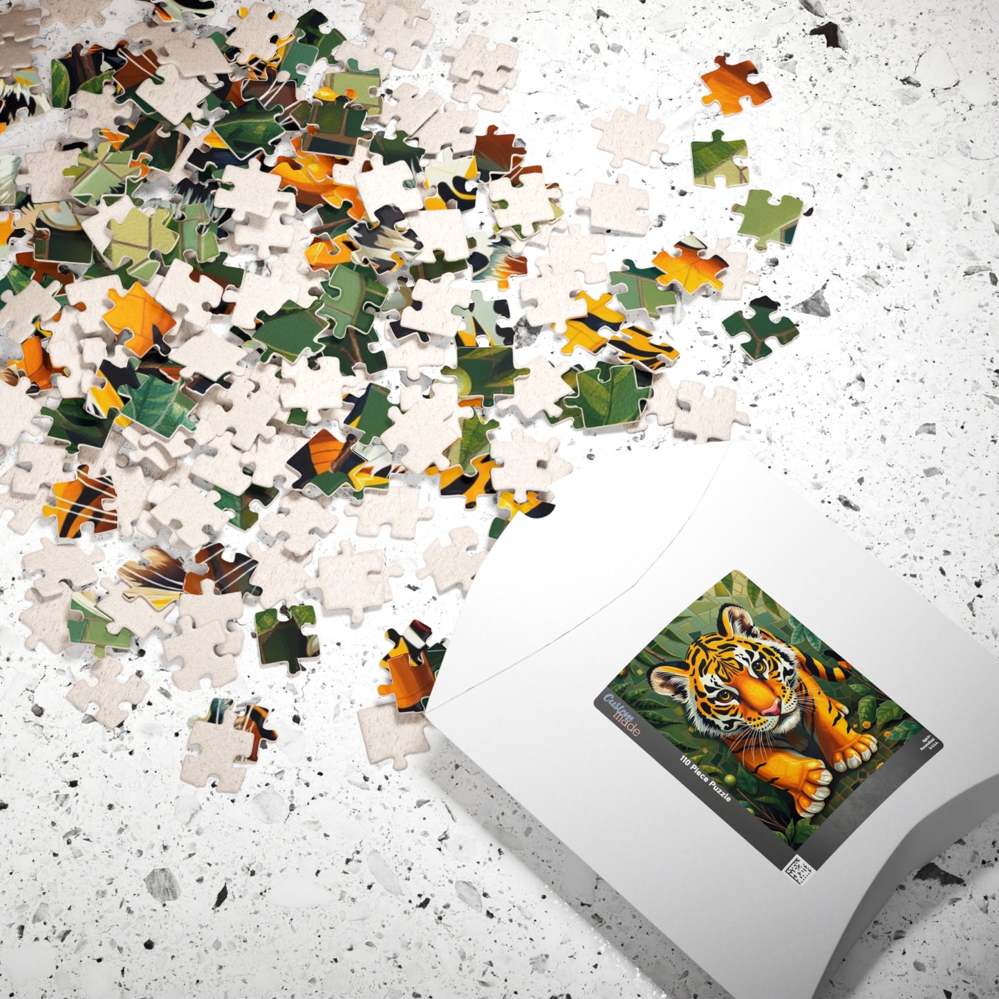 Tiger Mosaic Jigsaw Puzzle, 110 252 520 1014-Piece, Animal Art Puzzle DIY Hobby, Wildlife Jungle Theme Adult Game, Best Gift for Puzzle Fan Puzzle The Puzzle Chest