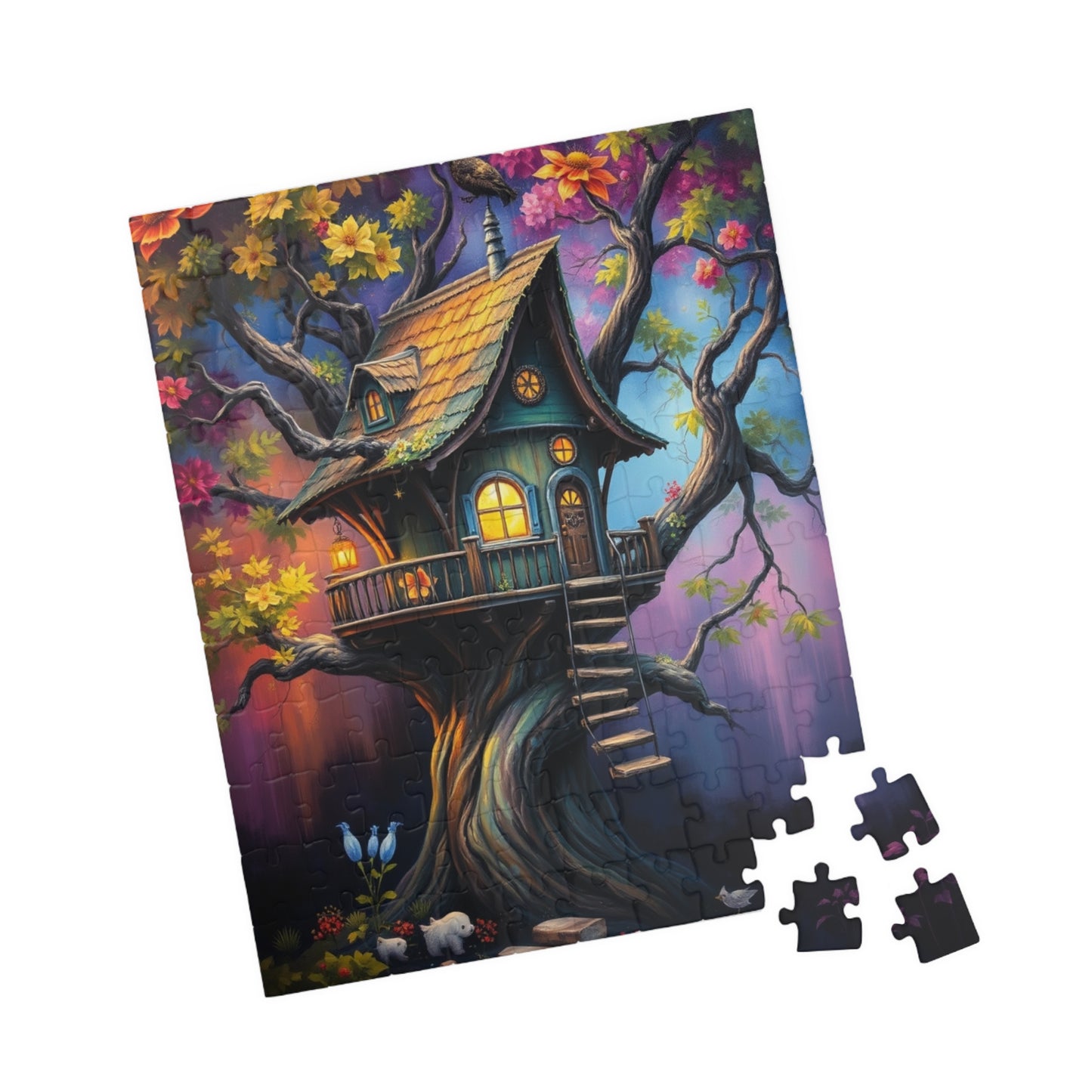 Charming Treehouse Jigsaw Puzzle for Adults, Puzzle Lover Holiday or Birthday Gift for Friends, Mindfulness Activity, Entertaining Pastime Puzzle The Puzzle Chest