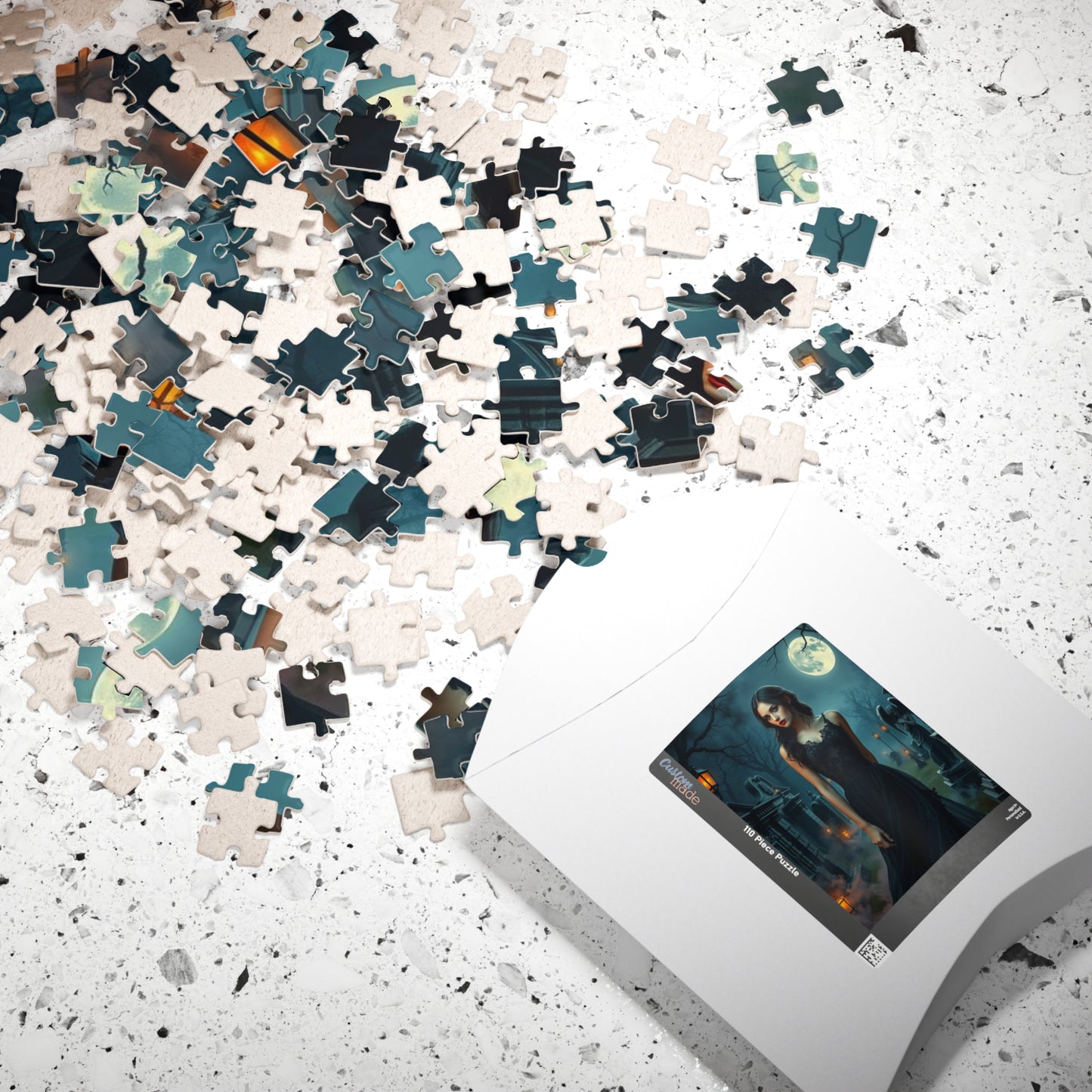 Gothic Moonlit Puzzle, Dark Fantasy Art, Spooky Decor, Halloween Gift for Puzzle Loving Friends, Family Activity, Unique Home Entertainment Puzzle The Puzzle Chest