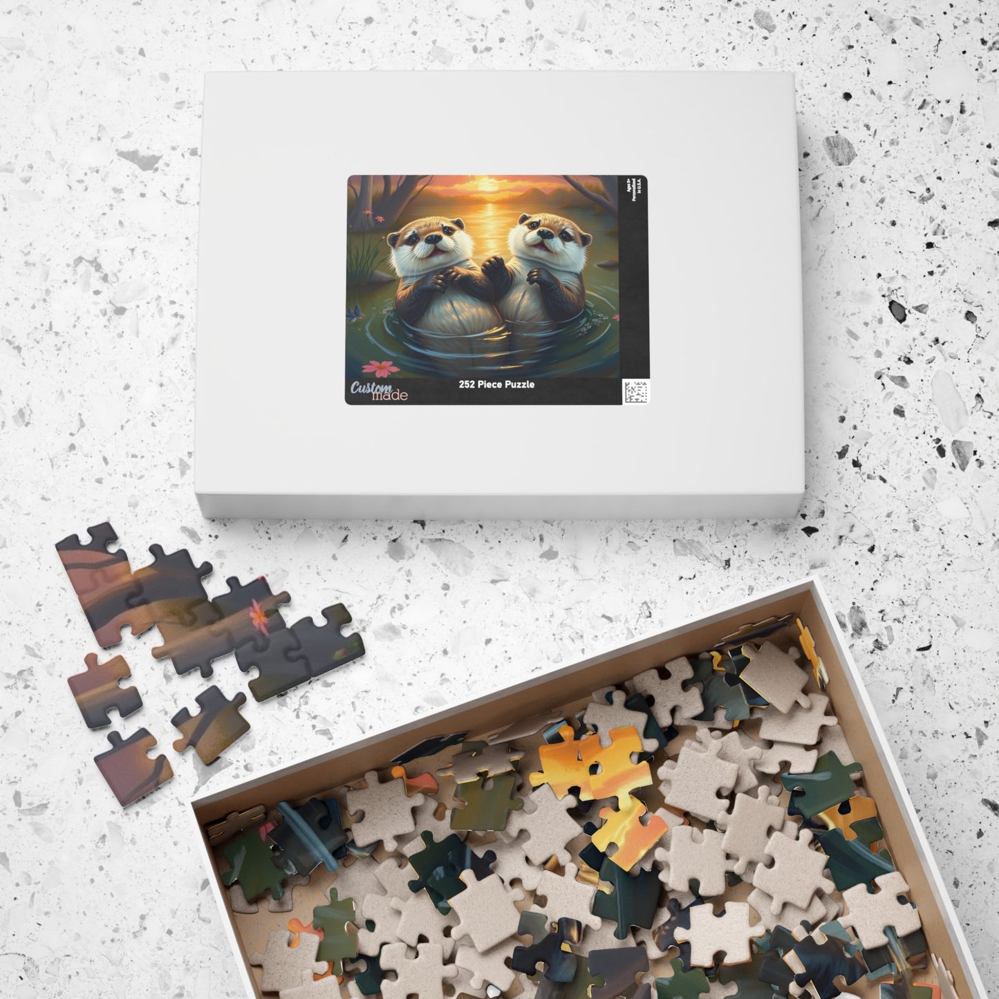Cute Otters Jigsaw Puzzle for Families, Fun Game Night Activity, Nature Lovers Gift for Friends, Home Entertainment, Brain Teaser Puzzle The Puzzle Chest