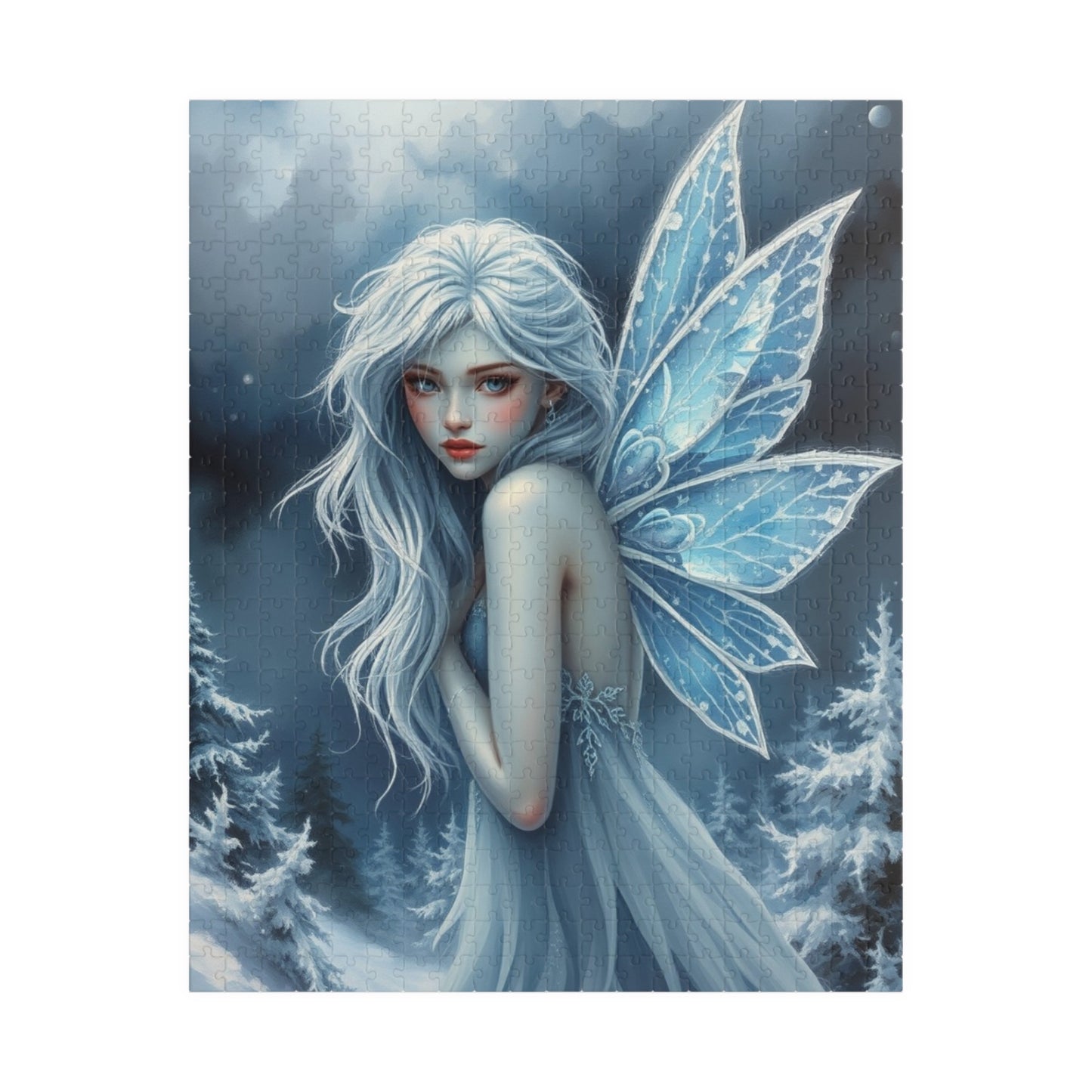Frosted Winter Fairy Puzzle, Enchanted Mythical Creature, Magical Puzzle Lover Gift Fantasy Game for Cozy Family Night Solo Fun Brain Teaser 520 pcs (Vertical) Puzzle The Puzzle Chest