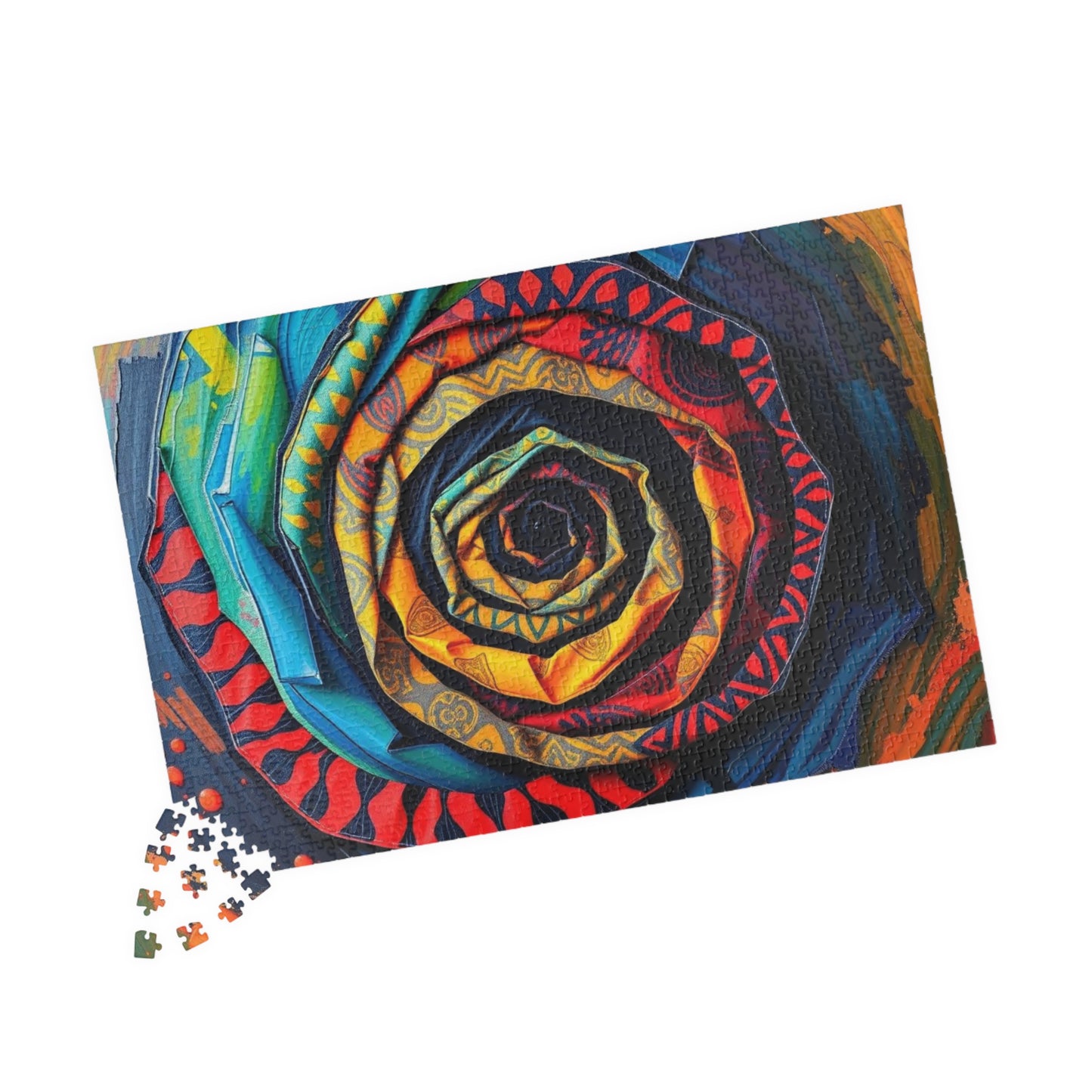 Colorful Spiral Rose Puzzle, 110-1014 pieces Abstract Jigsaw, Stress Relief Game, Gift for Adults, Family Game Night, Mindful Art Therapy Puzzle The Puzzle Chest