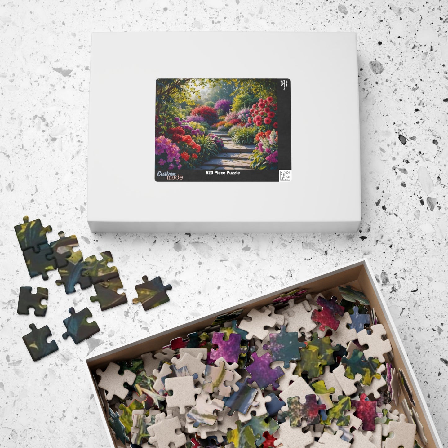 Floral Garden Puzzle - 110, 252, 520, 1014-piece, Flower Adult Jigsaw Game, Nature Theme Family Time Activity or Solo Puzzle Lover Gift Idea Puzzle The Puzzle Chest