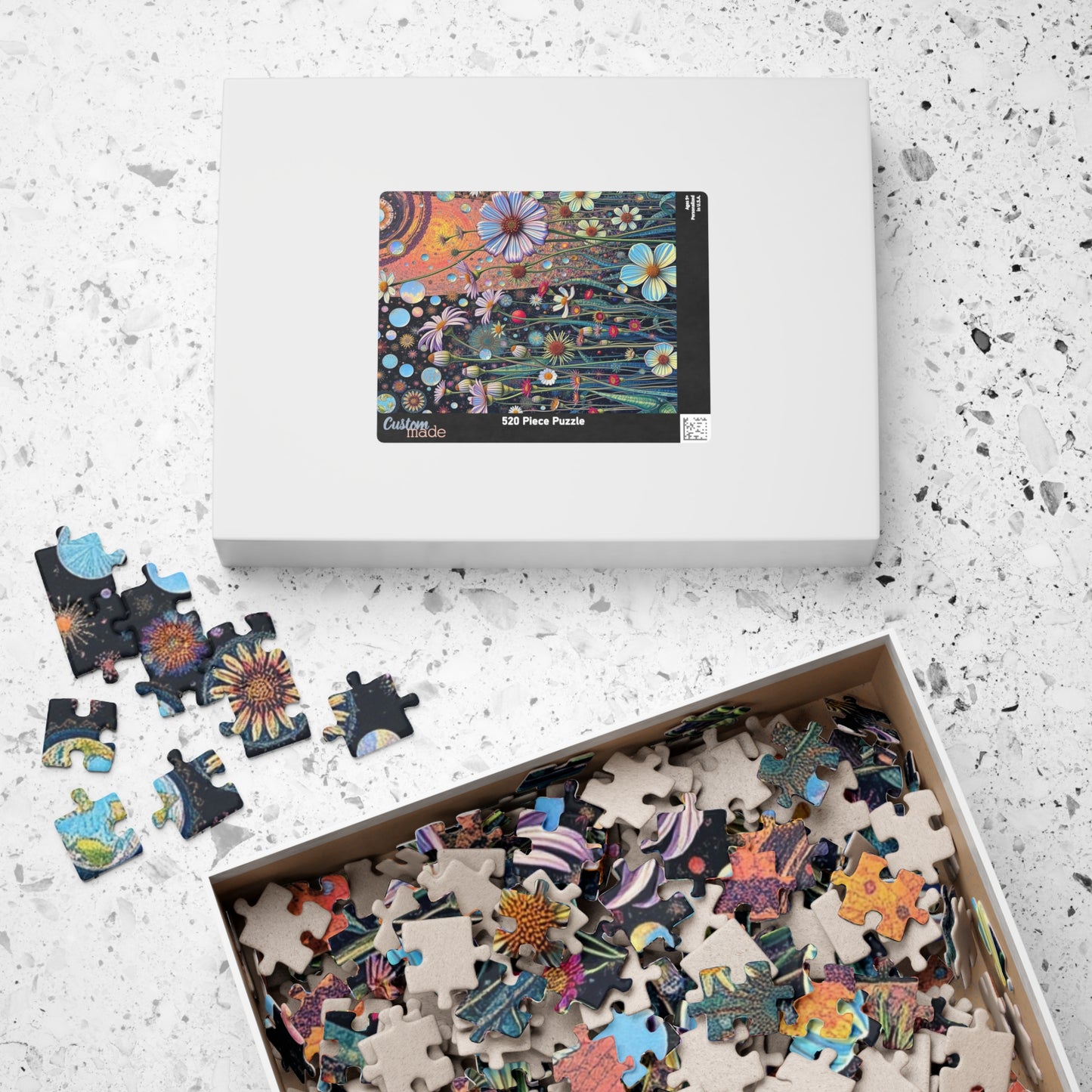Colorful Floral Puzzle, Flower Jigsaw Puzzle for Adults, Fun Family Activity, Gift for Nature Lovers, Mindful Relaxation, Home Entertainment Puzzle The Puzzle Chest