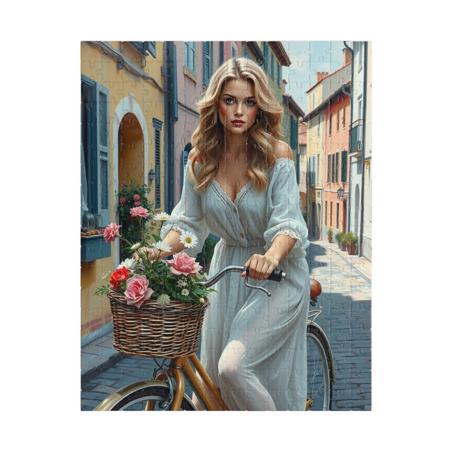 Vintage Bicycle Woman Jigsaw Puzzle 252 pcs (Vertical) Puzzle The Puzzle Chest