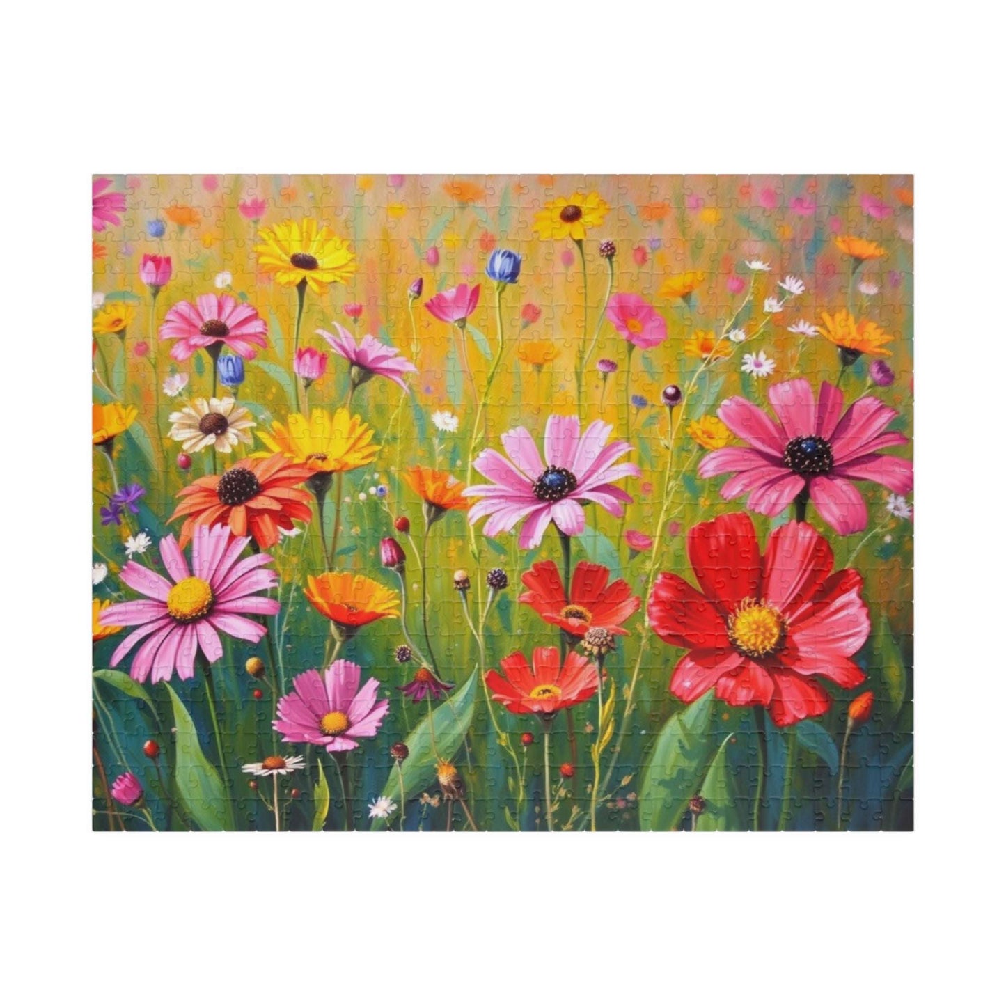 Vibrant Floral Puzzle, Flower Botanical Jigsaw Game for Adults, Gift for Nature Lovers and Family Fun Game Nights, Mindfulness Activity 520 pcs (Horizontal) Puzzle The Puzzle Chest