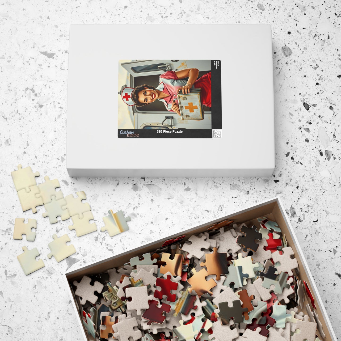 Vintage Nurse Jigsaw Puzzle, Retro Medical Art Wartime, Unique Gift for Healthcare Worker, Family Fun Activity, Brain Teaser, Creative Hobby Puzzle The Puzzle Chest