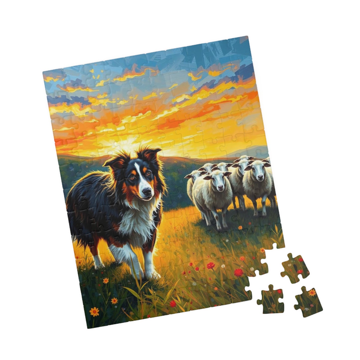 Australian Shepherd Jigsaw Puzzle, Nature Animal Theme Game, Perfect for Dog Lovers, Pet Owners, Friends Family Fun, Birthday Holiday Gift Puzzle The Puzzle Chest