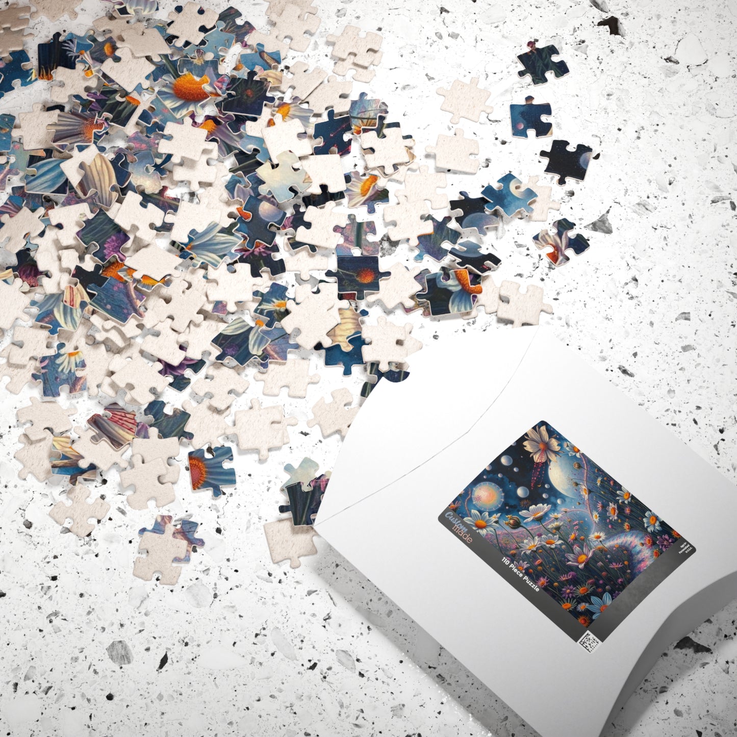 Wildflower Fantasy Puzzle, Surreal Floral Landscape Jigsaw Game for Adult, Mindfulness Activity Home Entertainment Puzzler Brain Teaser Gift Puzzle The Puzzle Chest