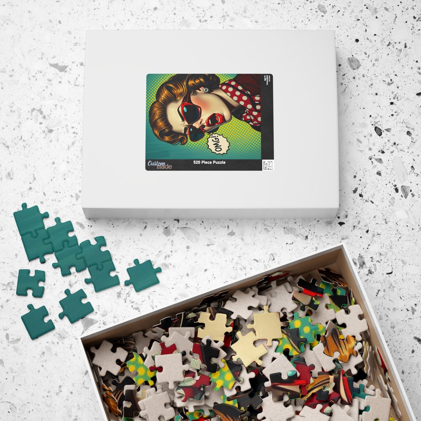 Retro Pop Art Puzzle - OMG! 110, 252, 520, 1014-piece, Fun Family Game Night, Puzzle Lover Gift for Friend Holiday Birthday, Home Decor Puzzle The Puzzle Chest