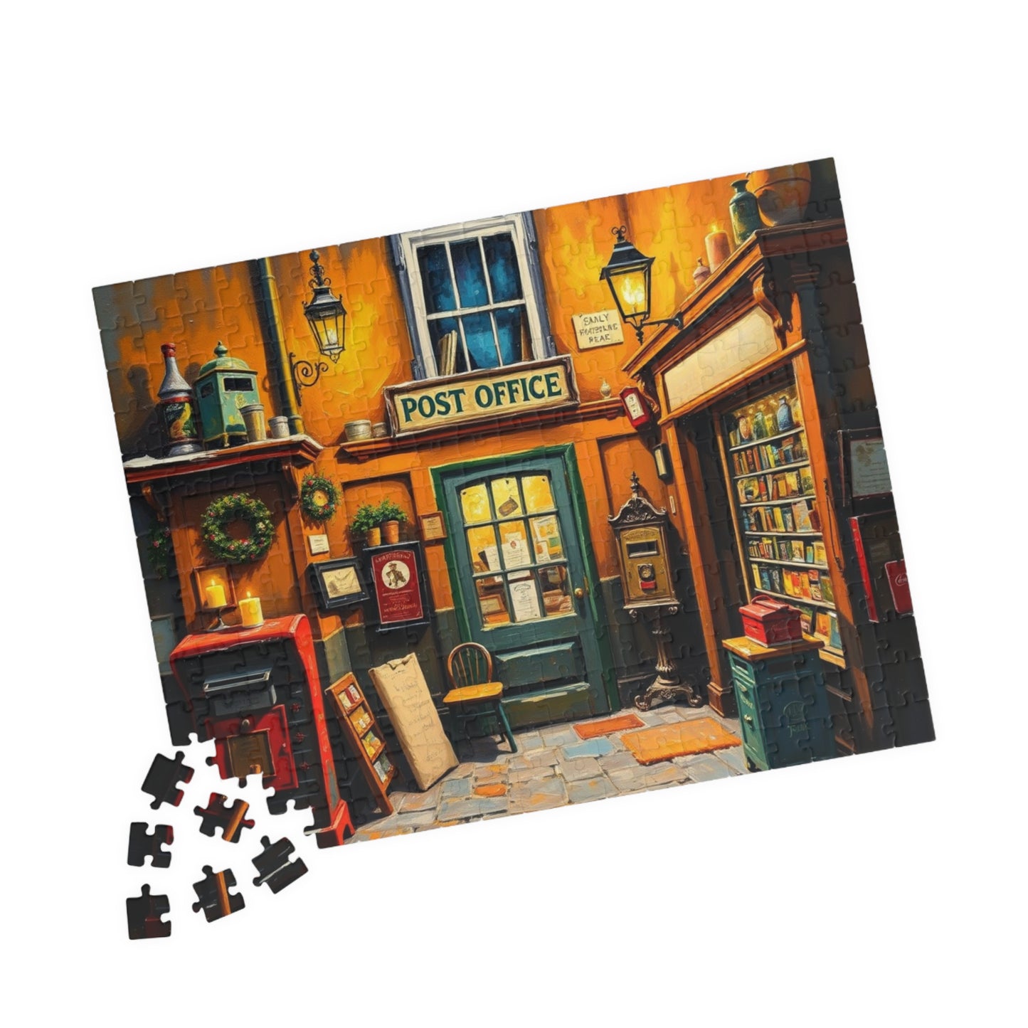 Jigsaw Puzzle, Vintage Post Office Scene, 252 Piece Puzzle, Nostalgic Jigsaw, Charming Post Office Puzzle, Retro Puzzle, Relaxing Puzzle Puzzle The Puzzle Chest