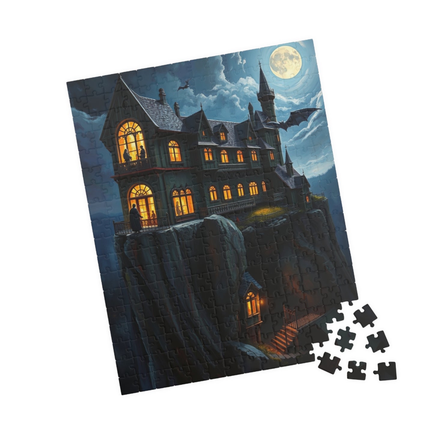 Mystical Haunted House Puzzlem, 110-1014 pieces Gothic Art, Perfect for Halloween, Family Game Night, Gift for Puzzle Lovers, Cozy Nights In The Puzzle Chest