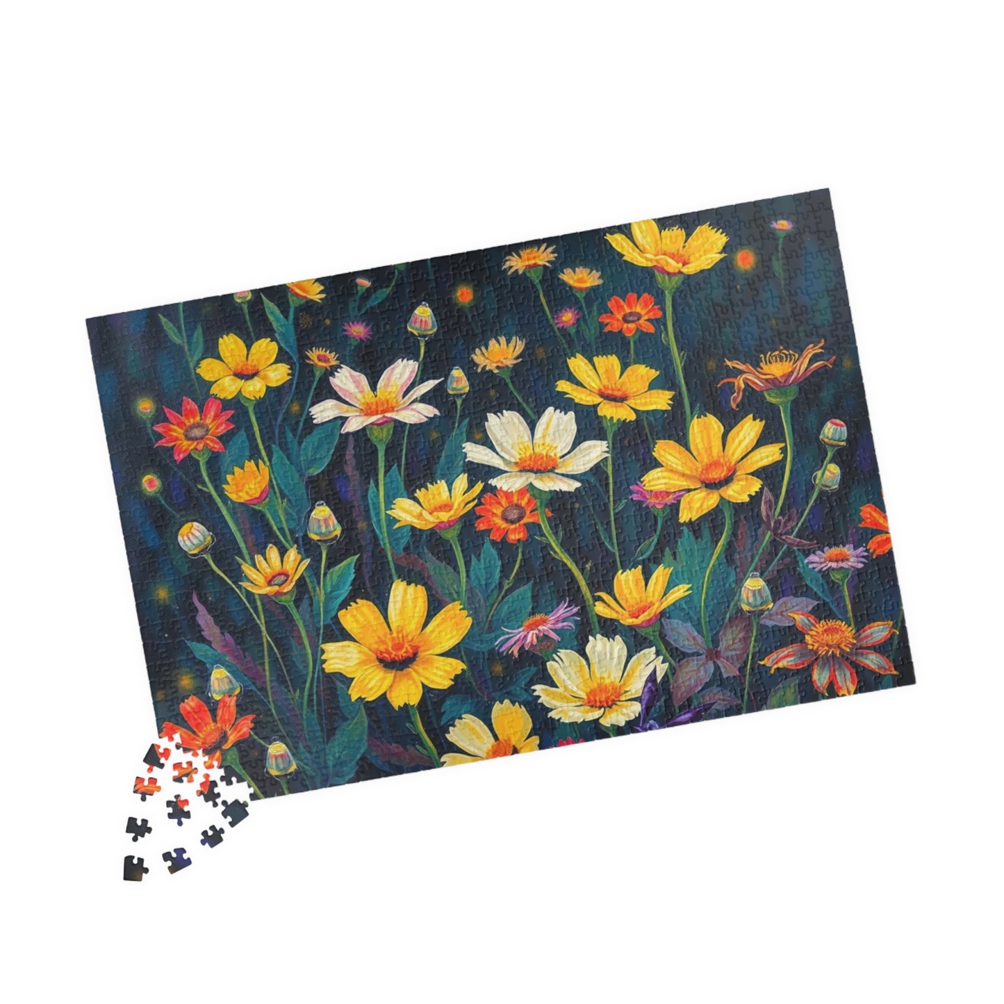 Floral Vibrance Puzzle, Flower Jigsaw Puzzle for Adults, Mindfulness Puzzle Game, Family Fun or Solo Activity, Unique Holiday Birthday Gift Puzzle The Puzzle Chest
