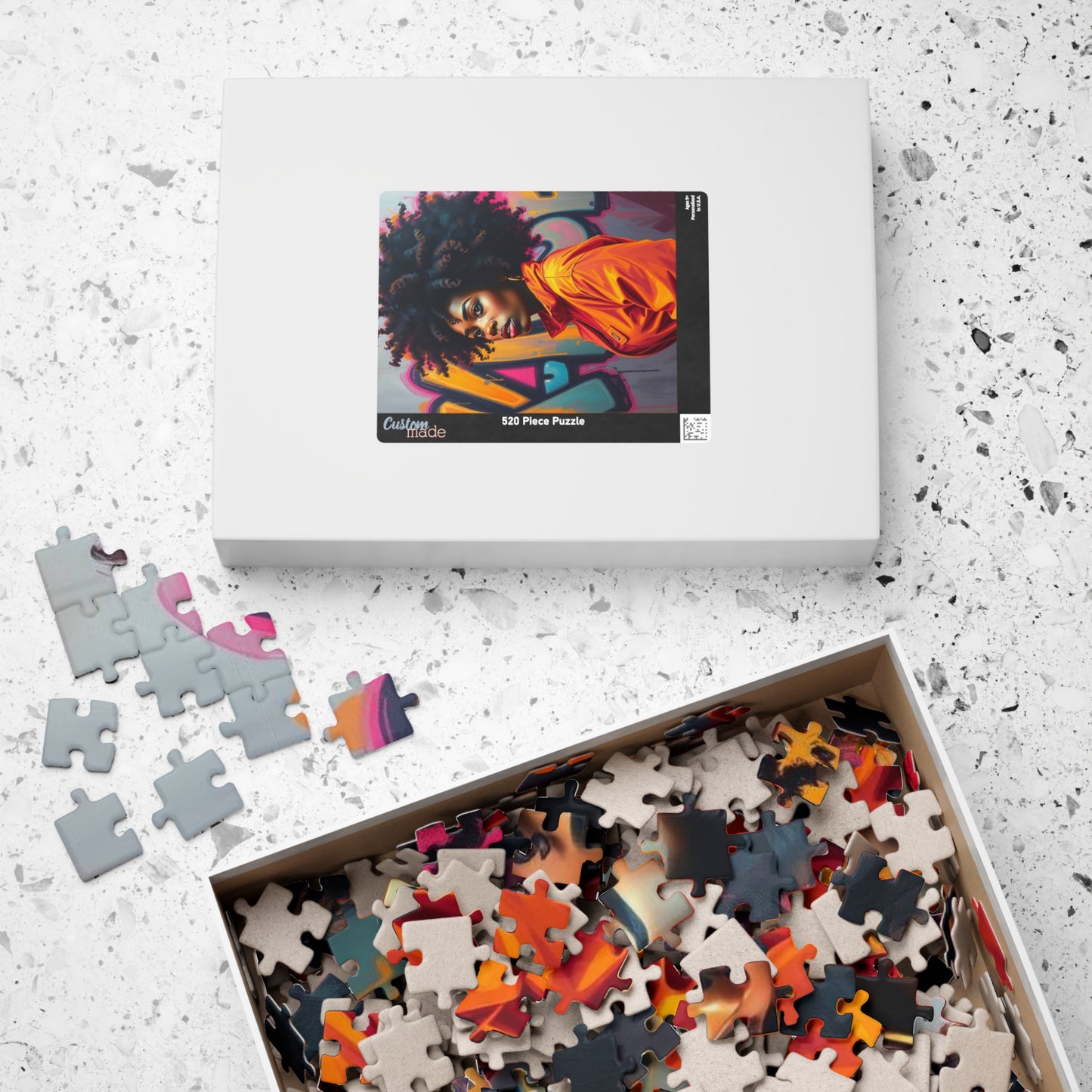 Colorful Afro Woman Puzzle Jigsaw Game - 110, 252, 520, 1014-piece | Perfect For Family Fun, Unique Gifts, Art Lovers, Puzzle Enthusiasts Puzzle The Puzzle Chest