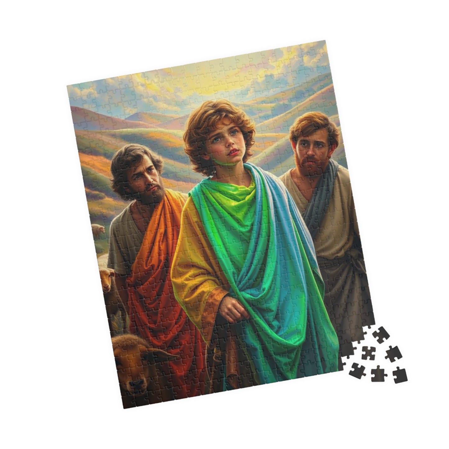 Christian Jigsaw Puzzle - Biblical Story of Josephs Multi-Colored Coat, Religious Gift for Friend, Family Activity, Educational Toy, Hobby Puzzle The Puzzle Chest