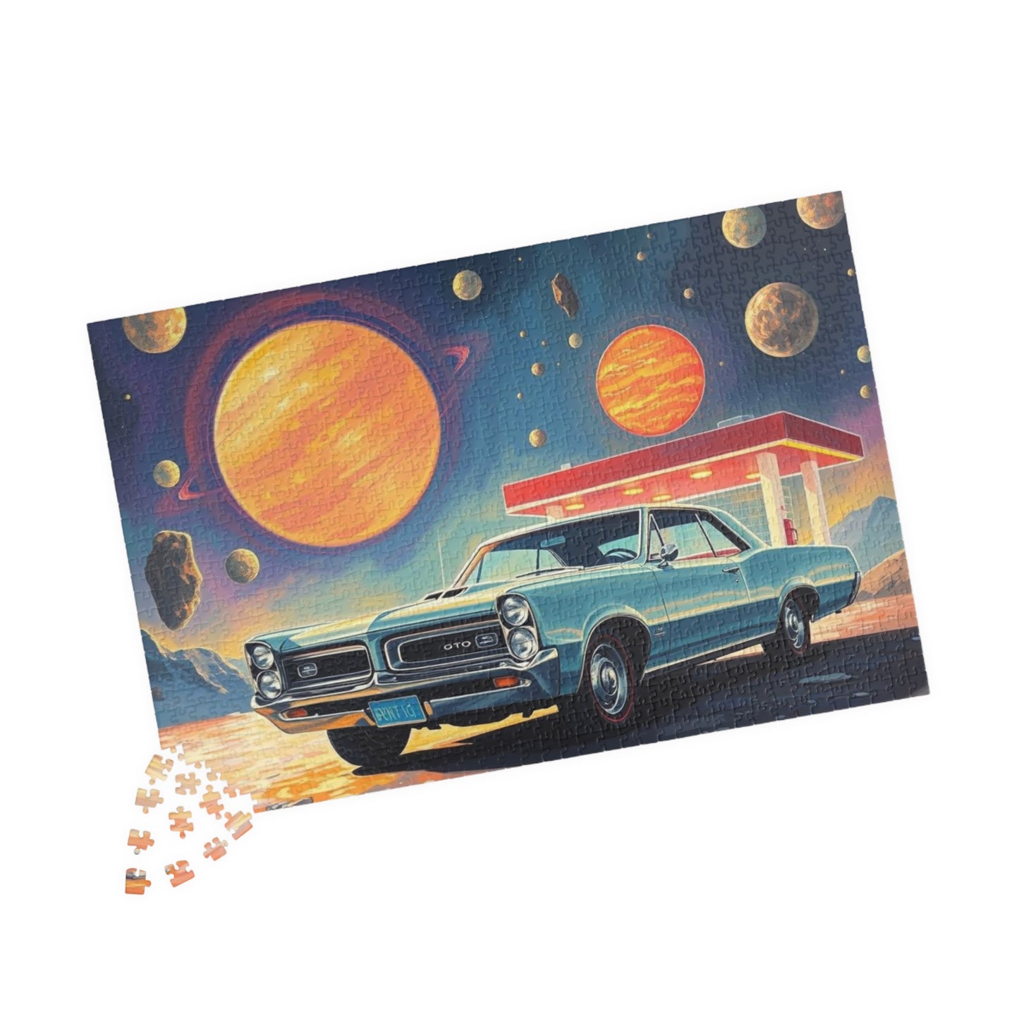 Vintage Car Space Puzzle - Ideal for Car Lovers & Puzzle Enthusiasts, Great Gift for Christmas, Birthdays, Family Fun Night, 110-1014 pieces Puzzle The Puzzle Chest