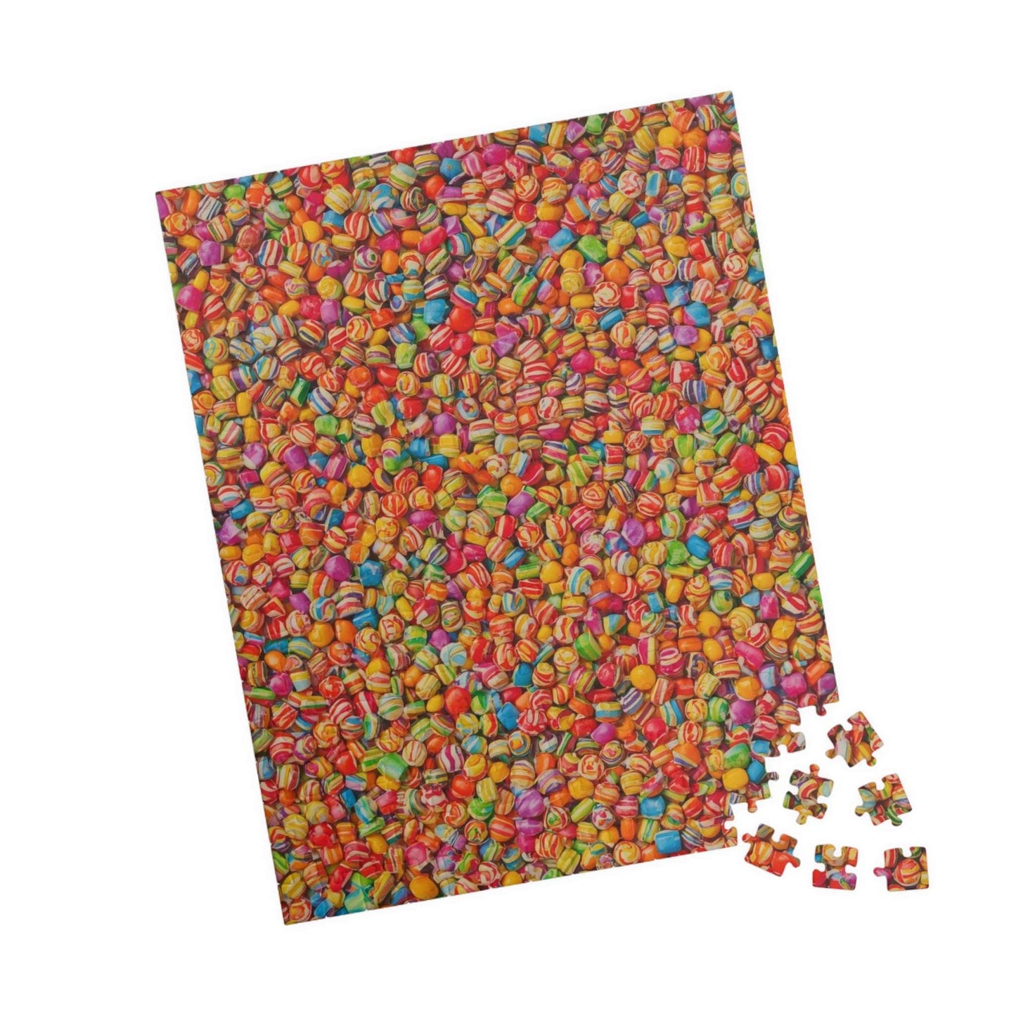 Candy Lovers Collage Jigsaw Puzzle - Bright Overlapping Sweet Treats for a Fun Food Puzzle 252 pcs (Vertical) Puzzle The Puzzle Chest