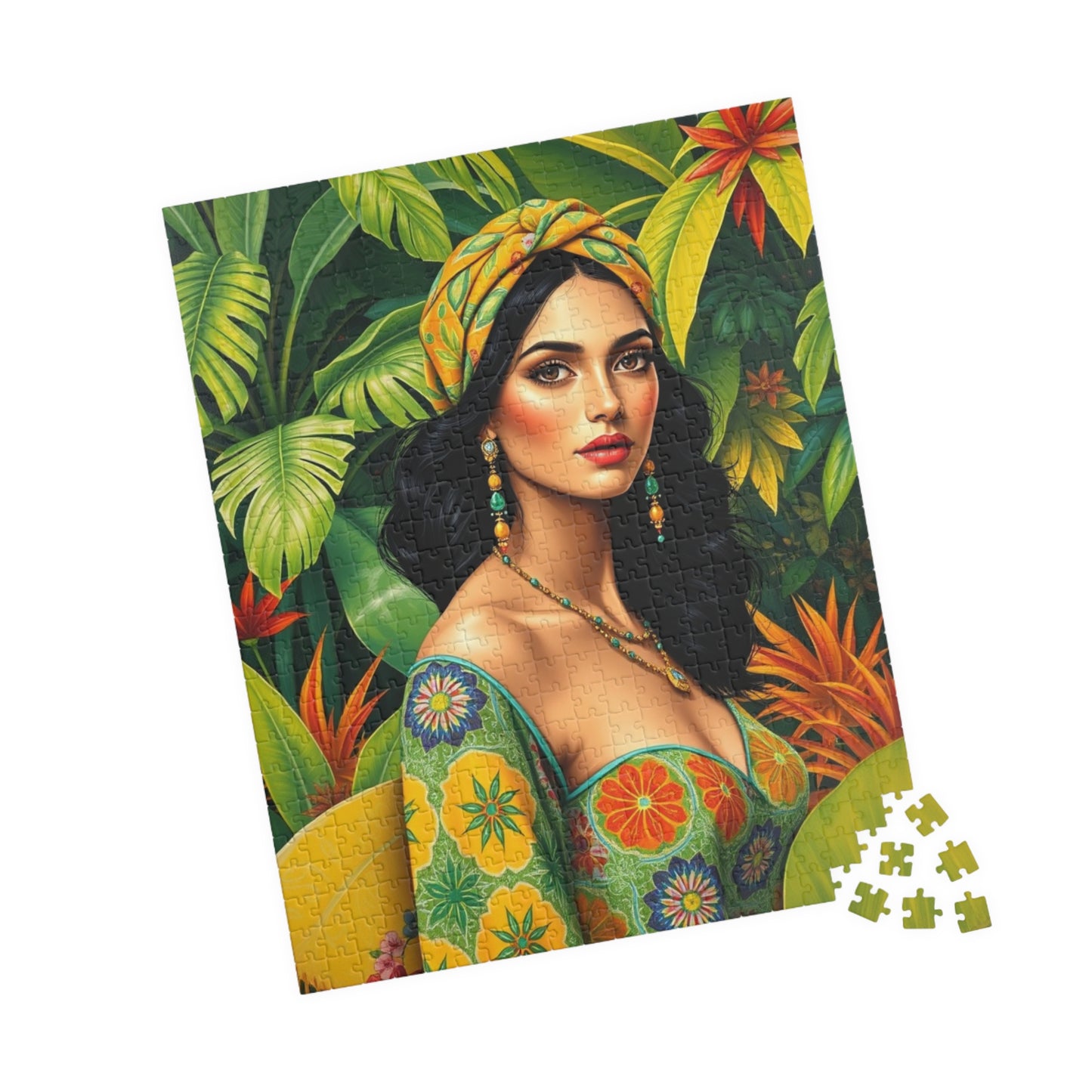 Tropical Vibes Puzzle - Woman Portrait, 110-1014 Piece Jigsaw Game for Relaxation, Thoughtful Gift for Adults, Home Entertainment Puzzle The Puzzle Chest