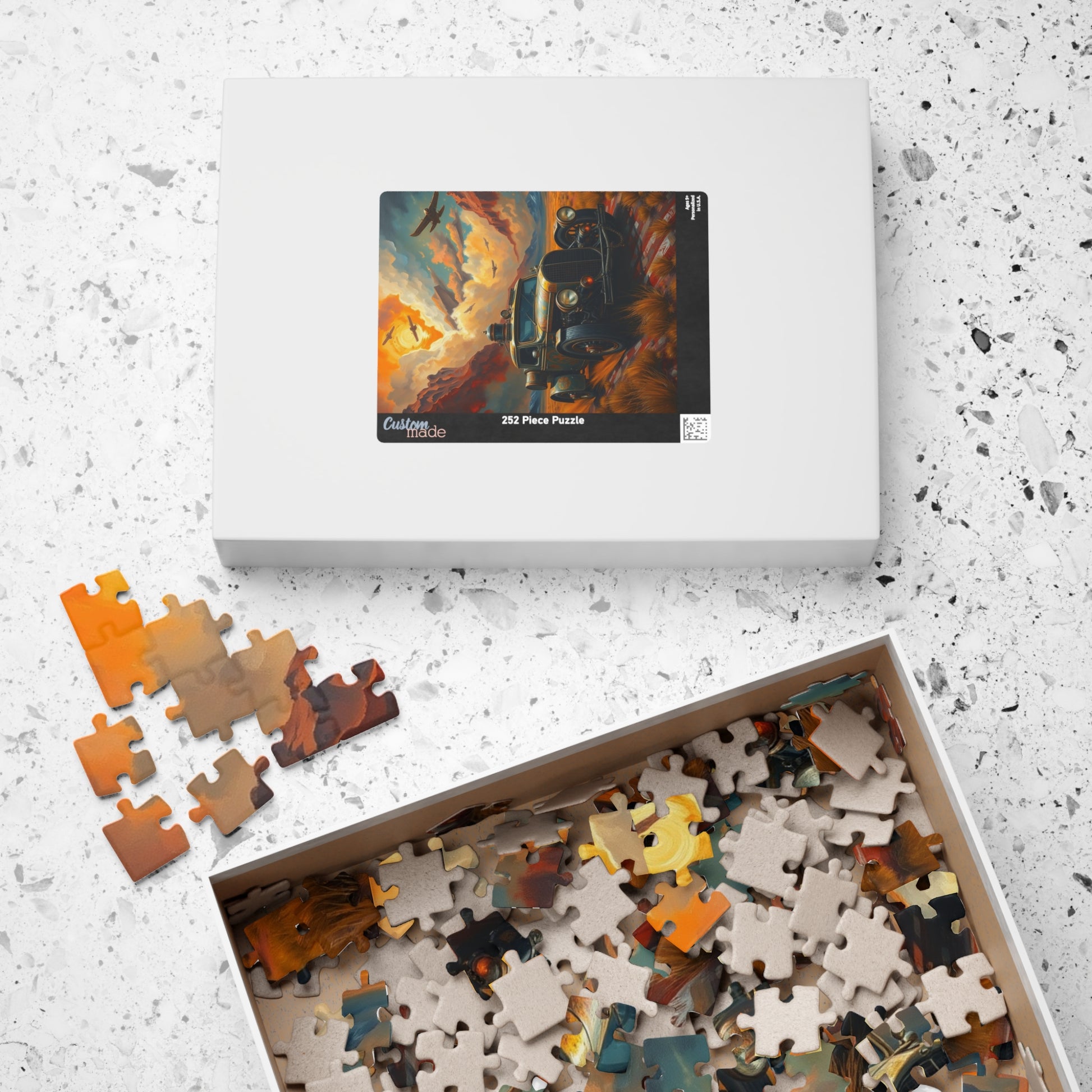 Vintage Car Puzzle, Nostalgic Jigsaw, Classic Auto Art Puzzle The Puzzle Chest