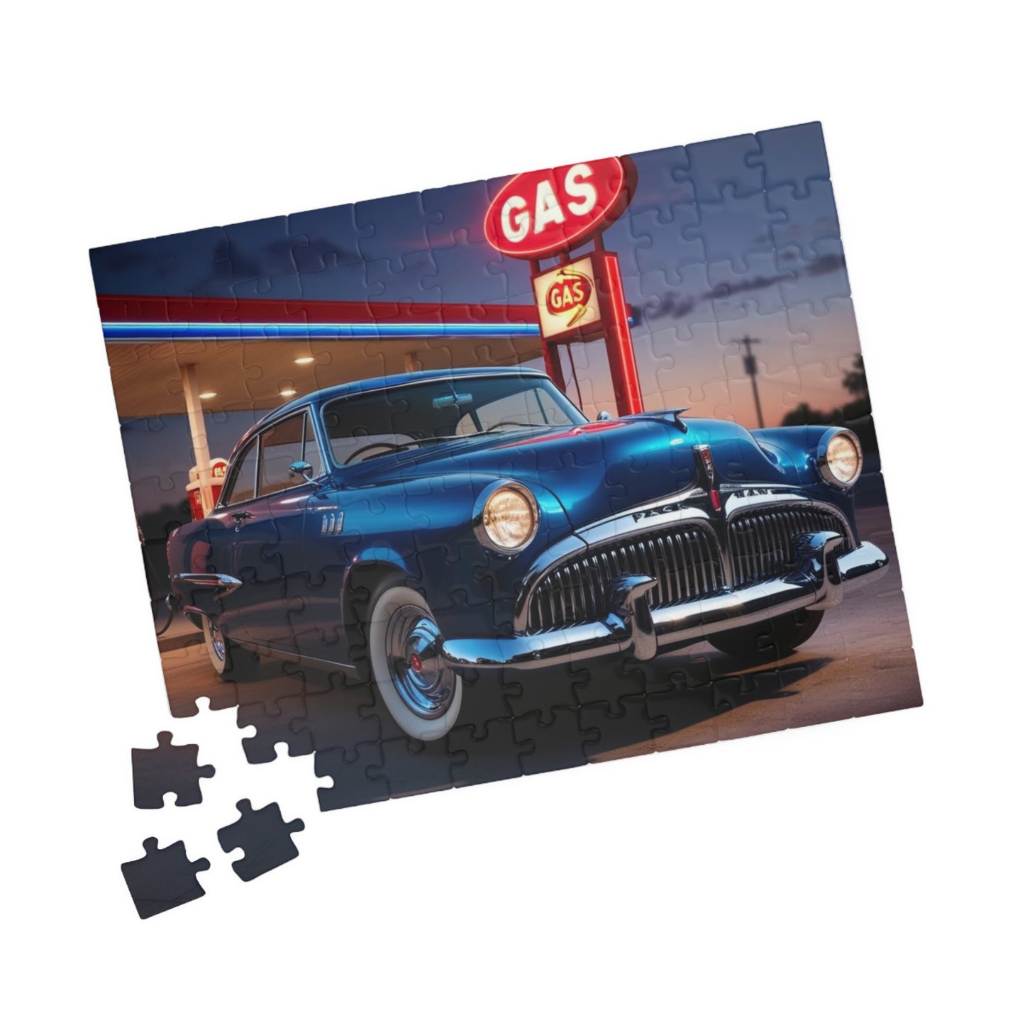 Vintage Car Puzzle - Classic 1958 Hawk, Nostalgic Automotive Art for Puzzle Lovers 110 pcs (Horizontal) Puzzle The Puzzle Chest