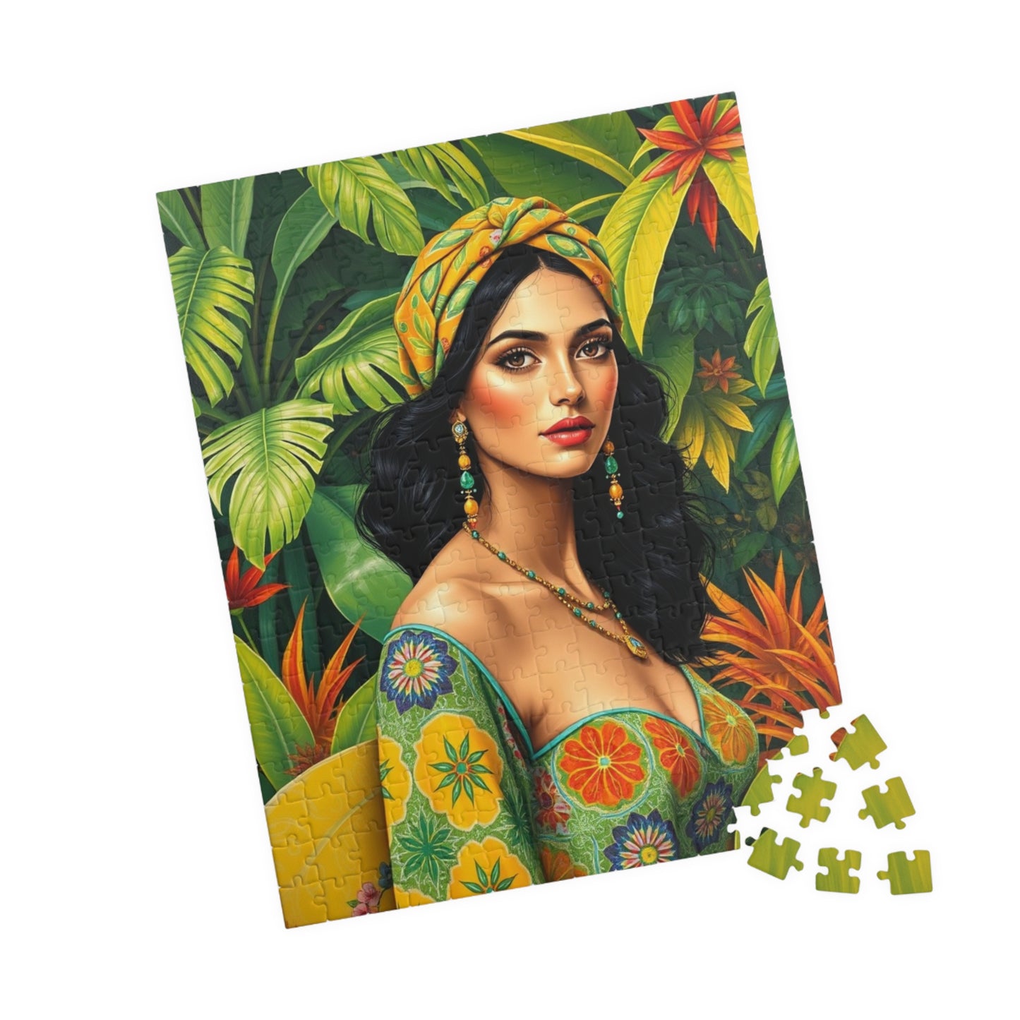 Tropical Vibes Puzzle - Woman Portrait, 110-1014 Piece Jigsaw Game for Relaxation, Thoughtful Gift for Adults, Home Entertainment Puzzle The Puzzle Chest
