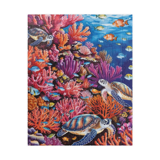 Underwater Sea Turtles Jigsaw Puzzle, 520-Piece Ocean Coral Reef Fish, Meditation Game, Stress Relief Activity, Best Gift for Nature Lovers 110 pcs (Vertical) Puzzle The Puzzle Chest